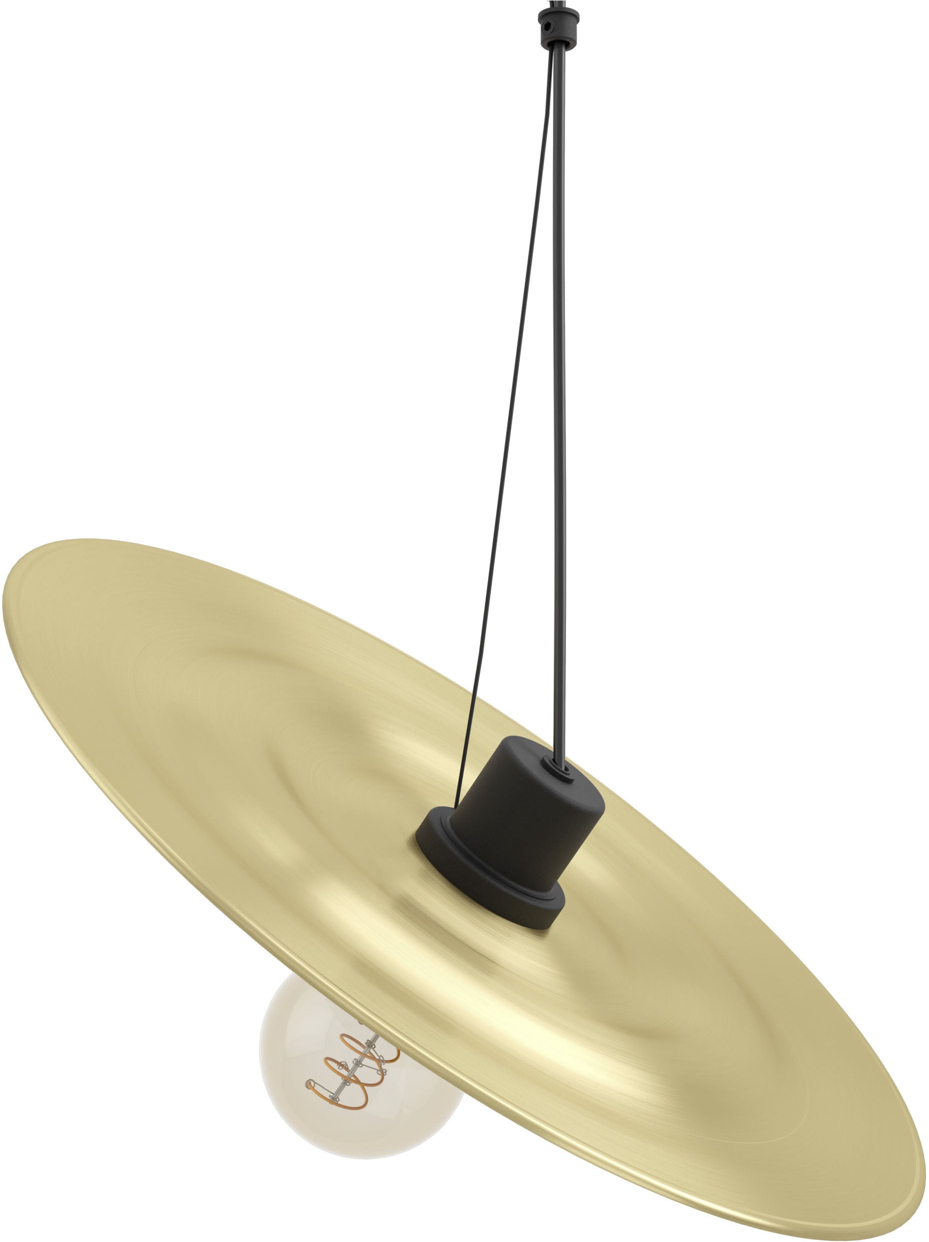 EGLO Hängeleuchte »LINTMILL Pendellampe - Stahl - E27 - 1X40W - IP20« E27 1 Stk. Hängelampe, Deckenlampe, Wohnzimmer, Esszimmer, H110 x Ø40 cm