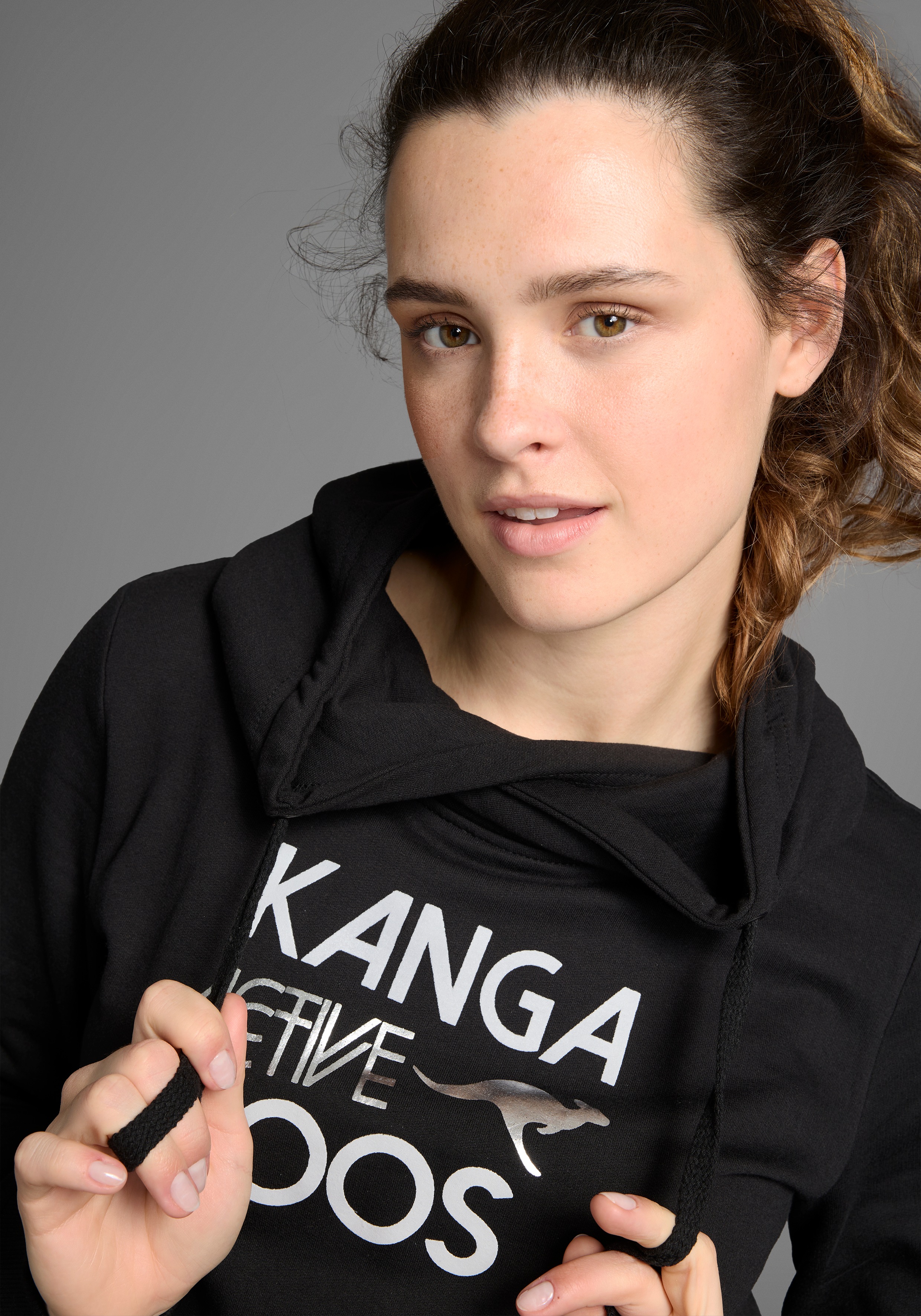 Thumbnail - KangaROOS Sweatshirt, lange Ärmel, figurumspielende Passform, große Größen