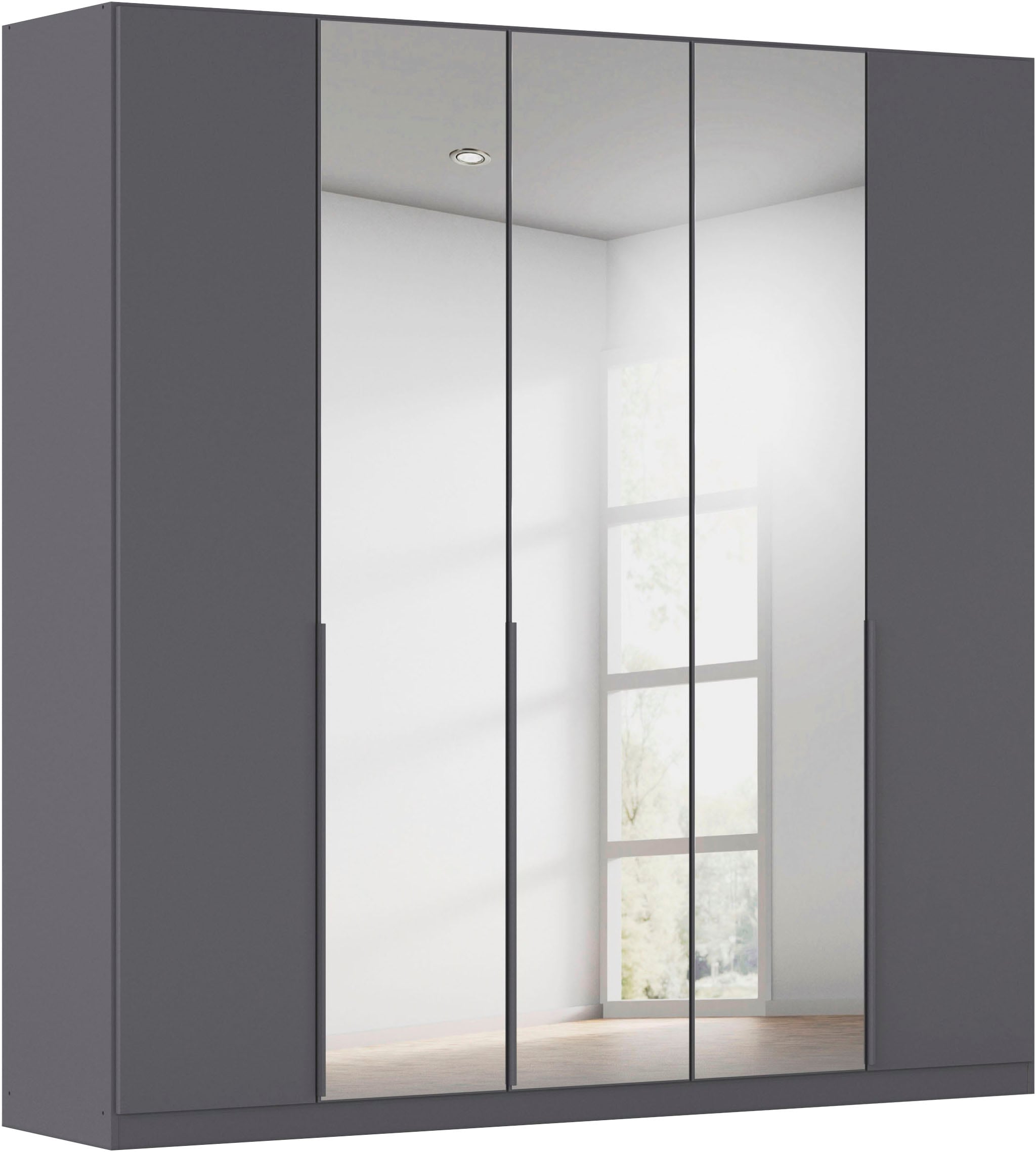 OTTO home Drehtürenschrank "Kleiderschrank Schrank Garderobe AGORDO mit Dekor- oder Hochglanzfront" in zwei Griff-Farben, Breiten 91-405 cm, durchdachte Innenausstattung, in 8 Breiten und 2 Höhen MADE IN GERMANY
