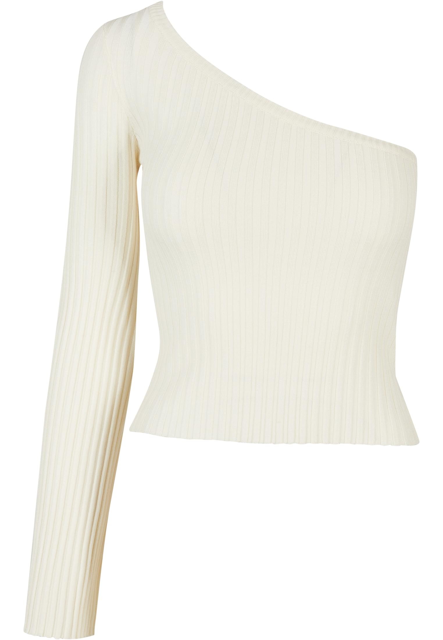 Rundhalspullover »Urban Classics Damen Ladies Short Rib Knit One Sleeve Sweater«, (1...