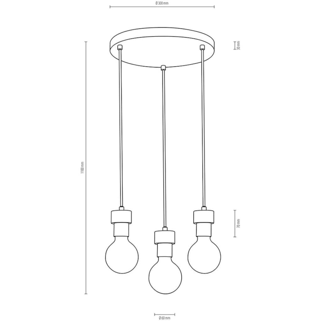 BRITOP LIGHTING Pendelleuchte »CLARTE«, 3 flammig-flammig