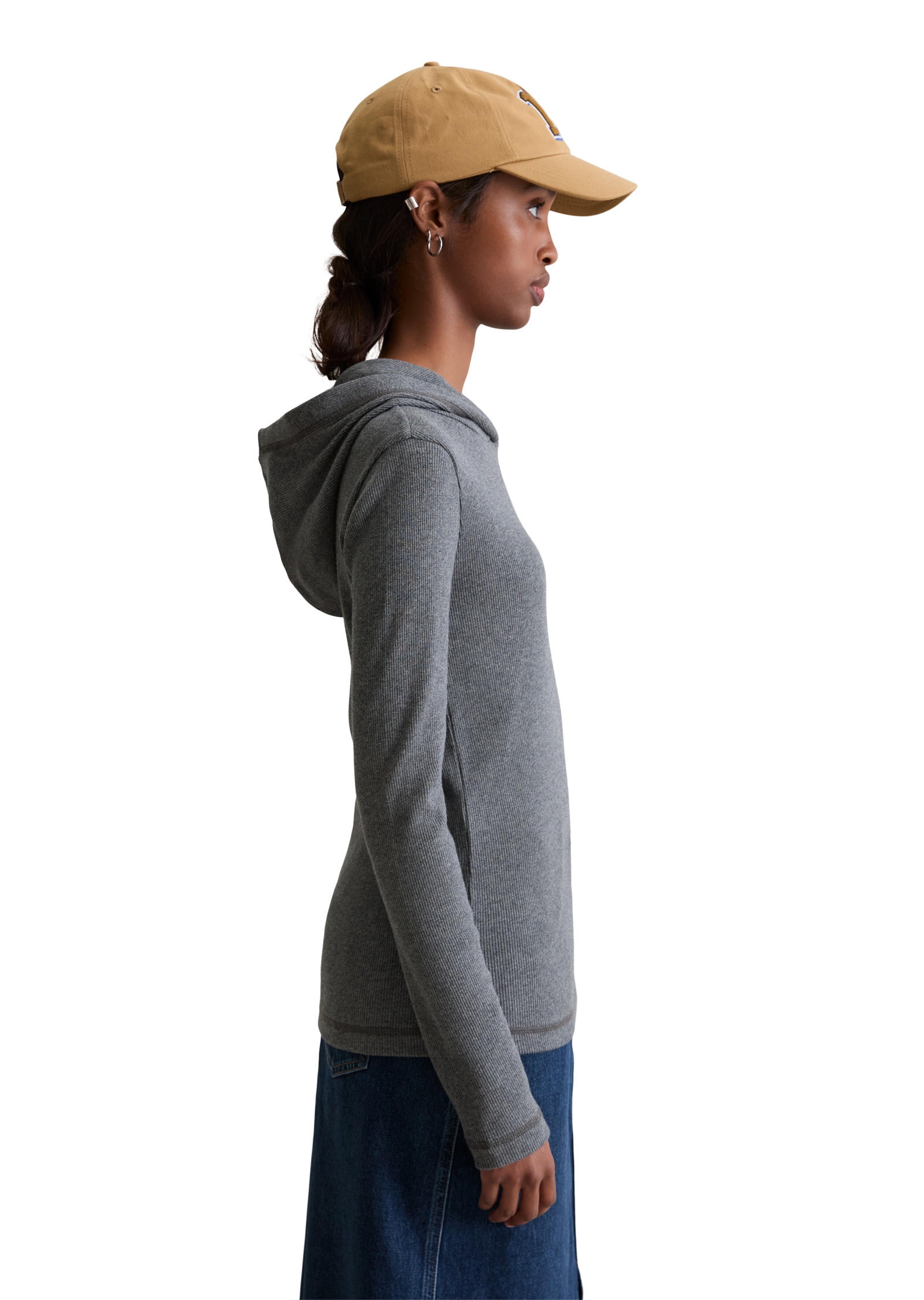 Marc O'Polo DENIM Langarmshirt »aus weichem Rippjersey«
