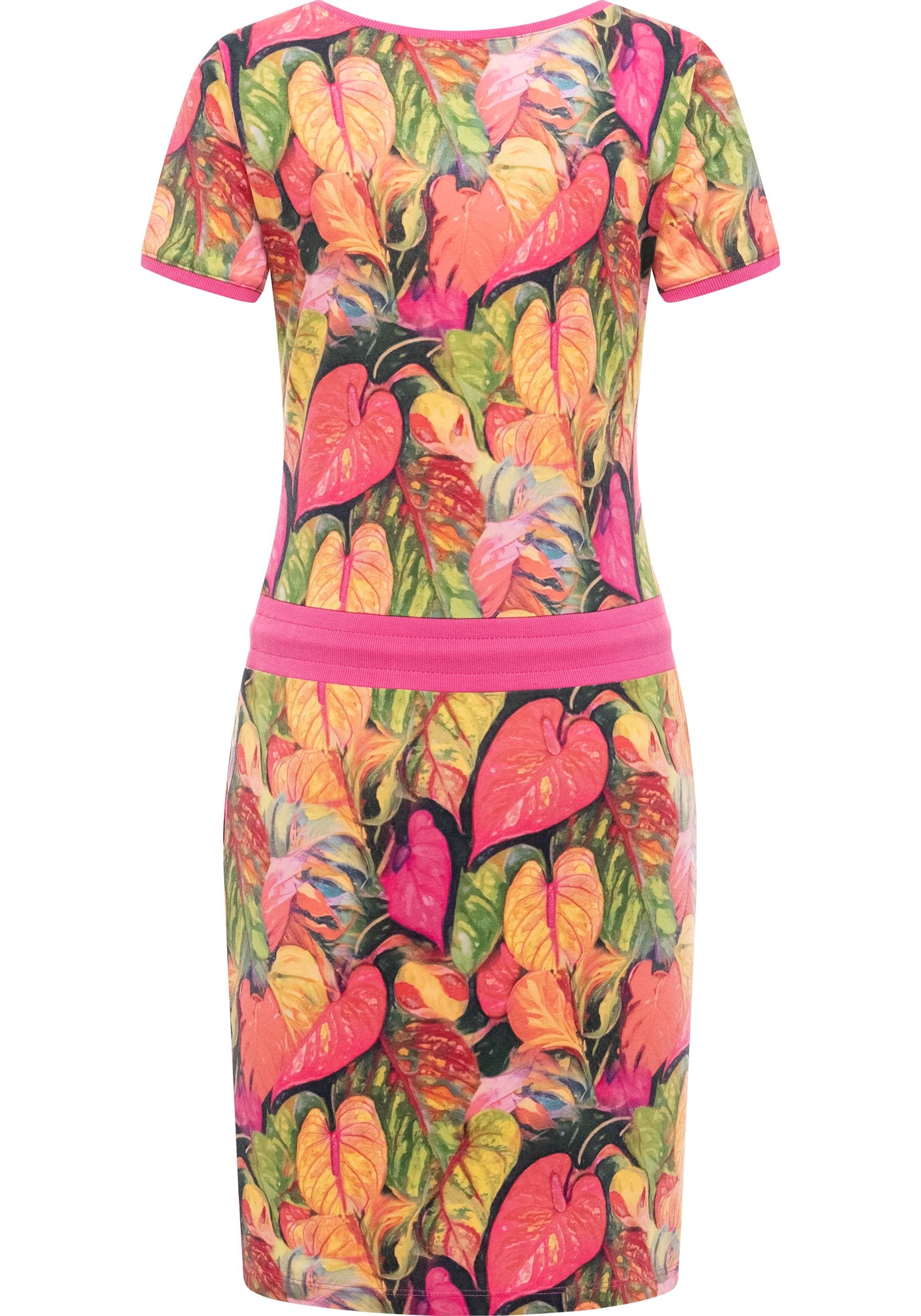 Ragwear Sommerkleid »Baomi Tropic YOUMODO« Außentaschen | Eingrifftaschen Gemustertes Kurzarm Kleid für Damen