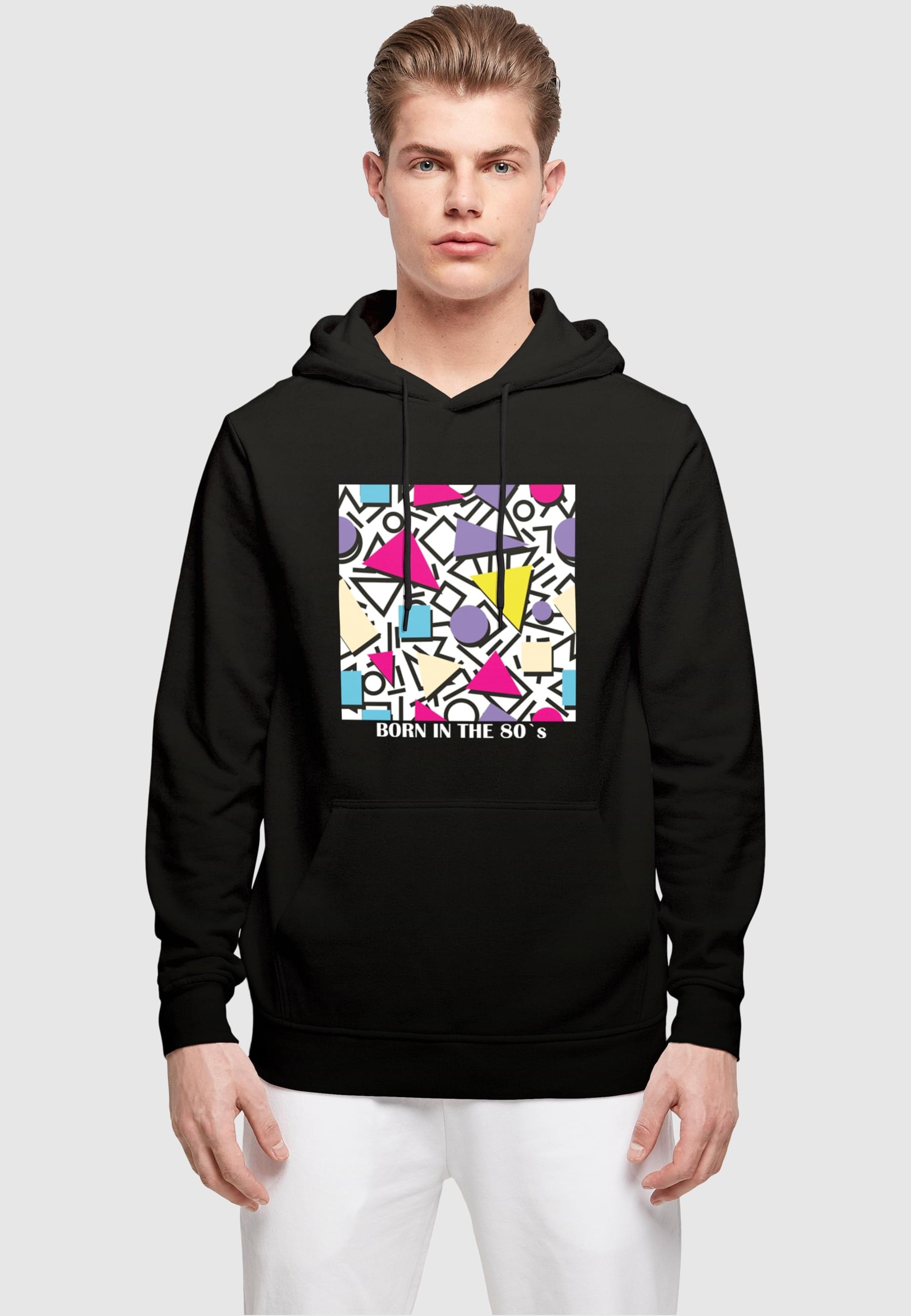 MisterTee Kapuzensweatshirt »MisterTee Herren Geometric Retro Basic Hoody«