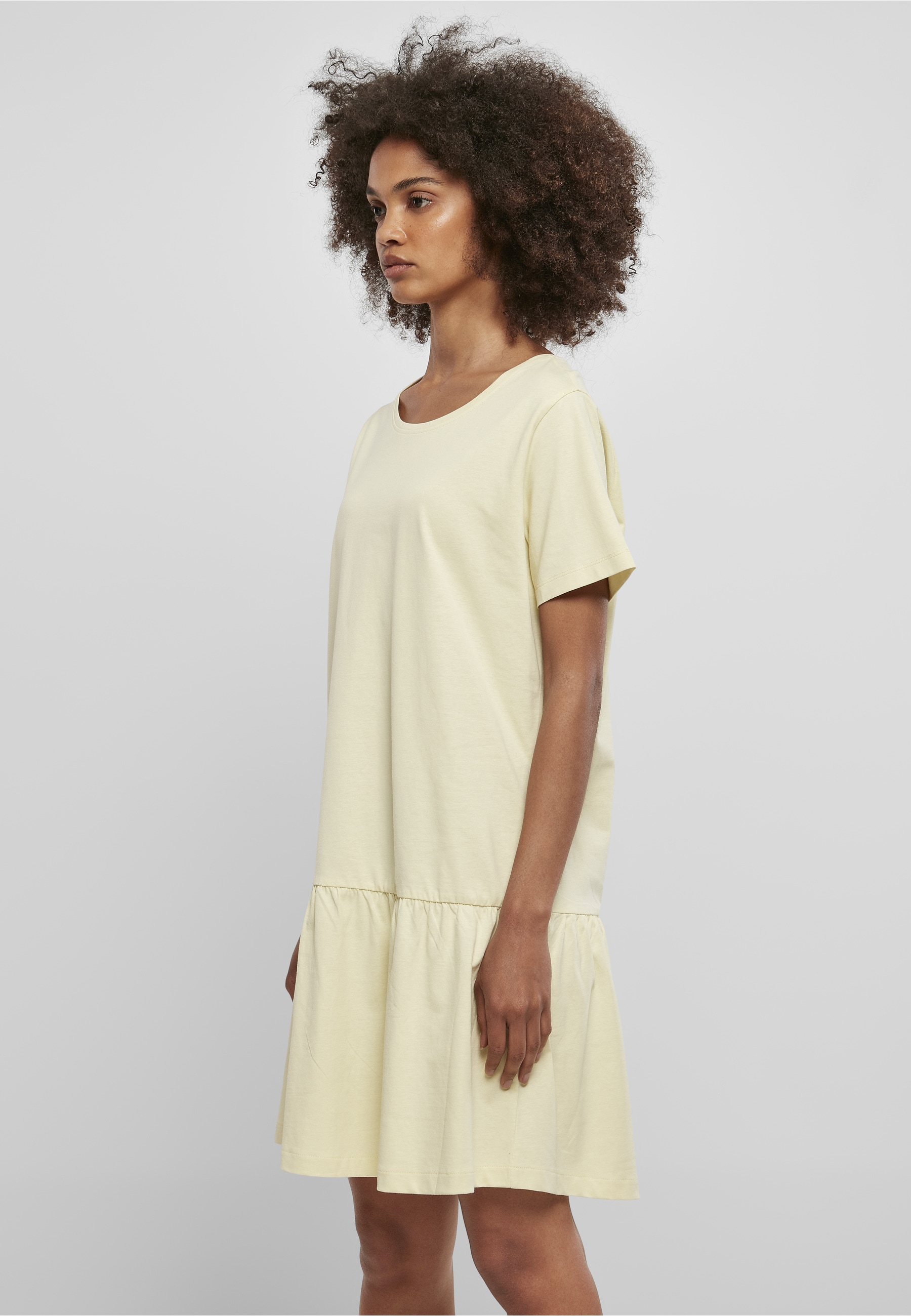 URBAN CLASSICS A-Linien-Kleid »Urban Classics Damen Ladies Valance Tee Dress« 1 Stk. tlg.