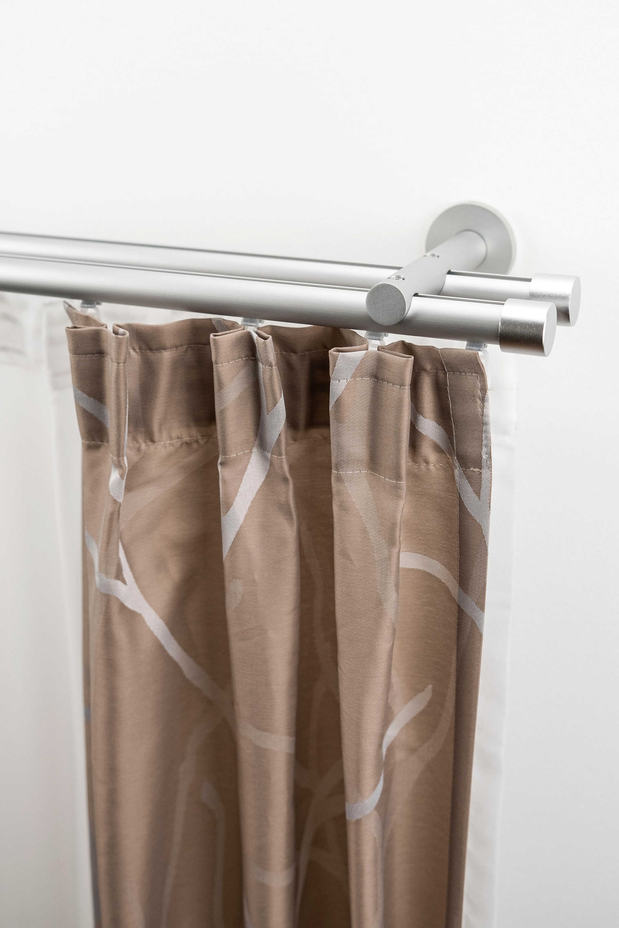 GARESA Gardinenstange "EASY" Ø 20 mm 2 läufig-läufig Wunschmaßlänge