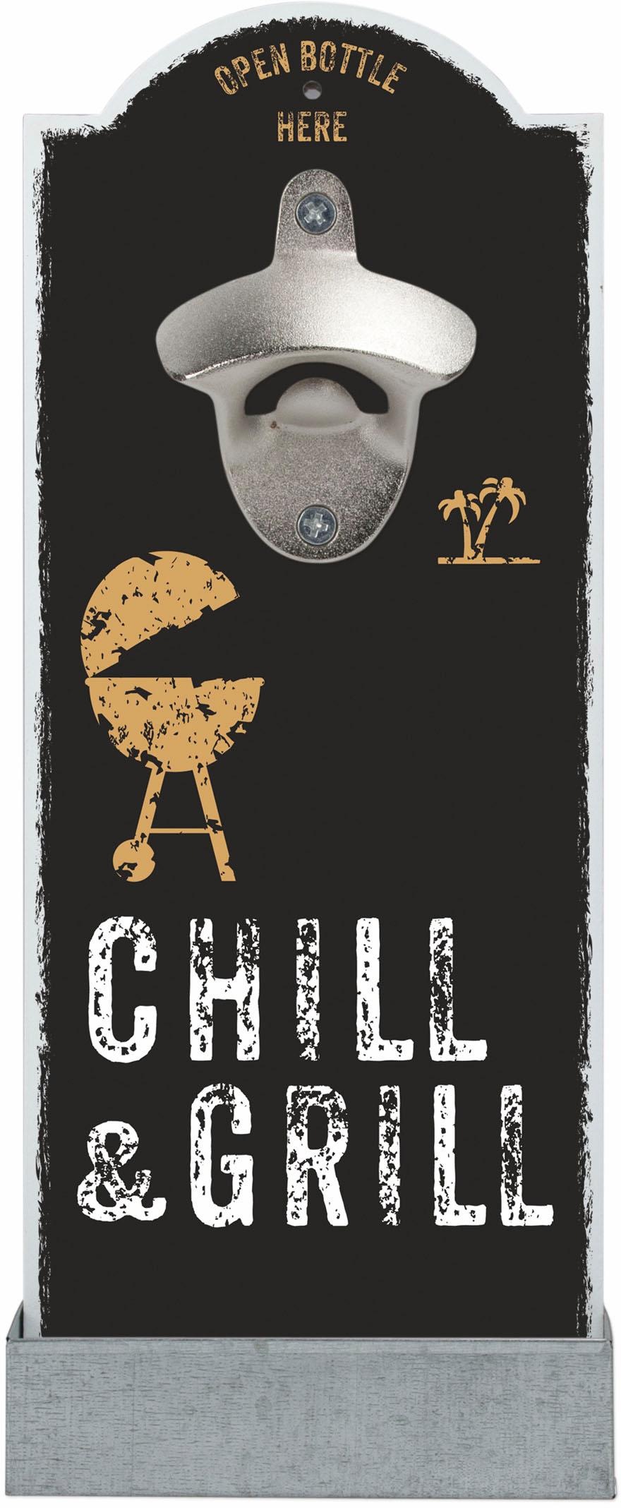 Flaschenöffner »Chill & Grill«, für die Wand