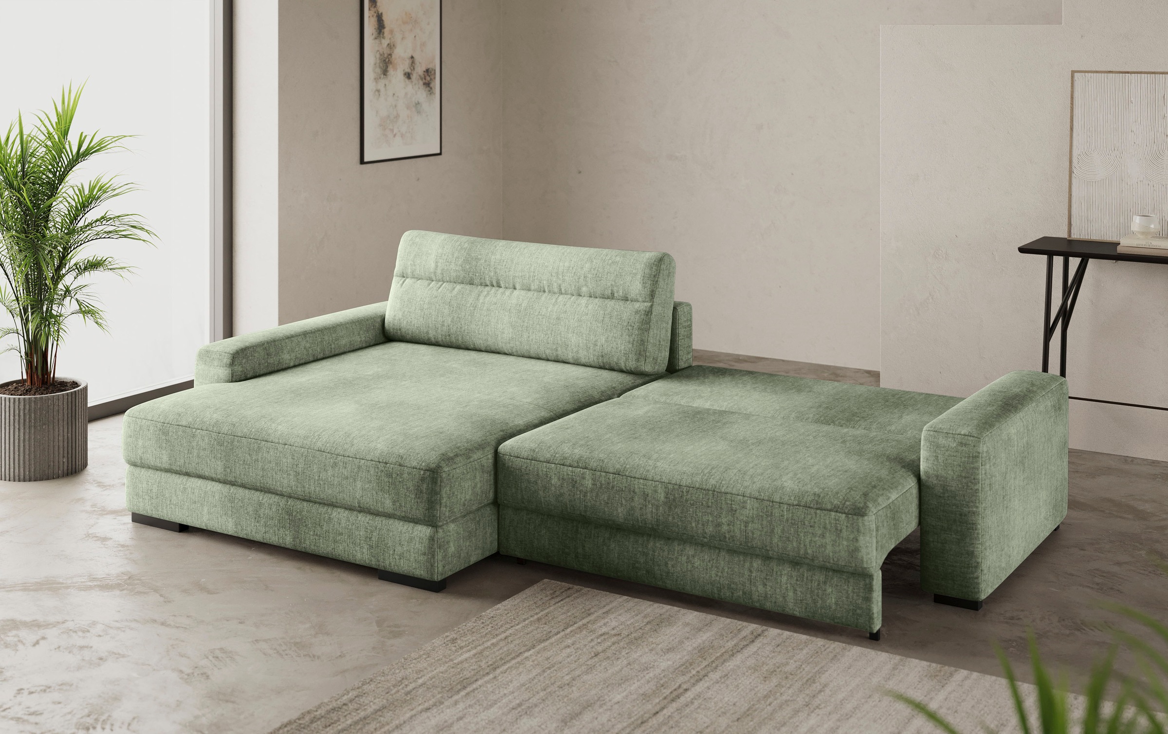 Mr. Couch Ecksofa »Marcello DuraFlex L-Form«, EasyBett, Bettkasten, Kaltschaumpolsterung, bis 140 kg belastbar