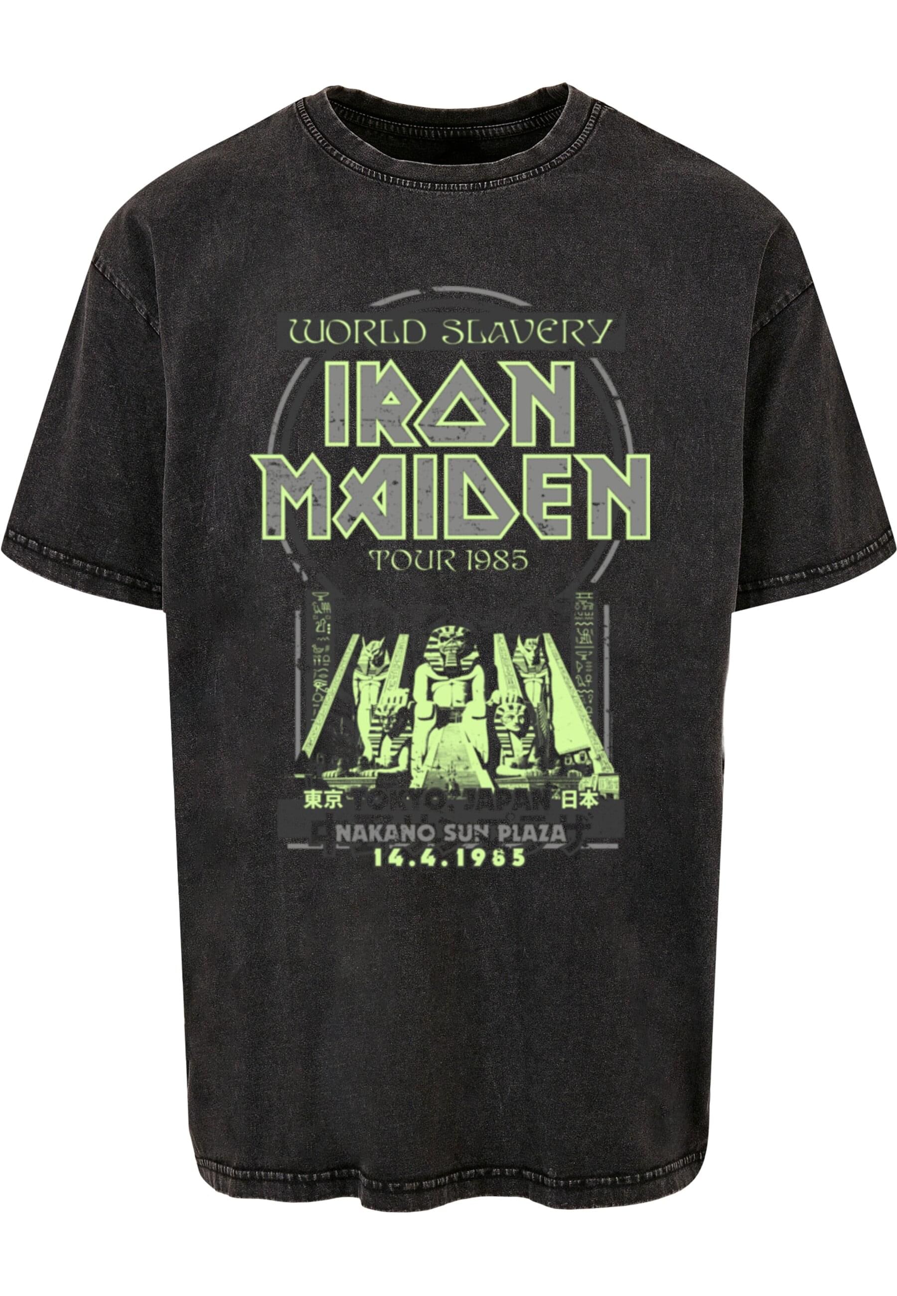 Merchcode T-Shirt "Merchcode Powerslave - Japanese Flyer Acid Washed Oversi günstig online kaufen