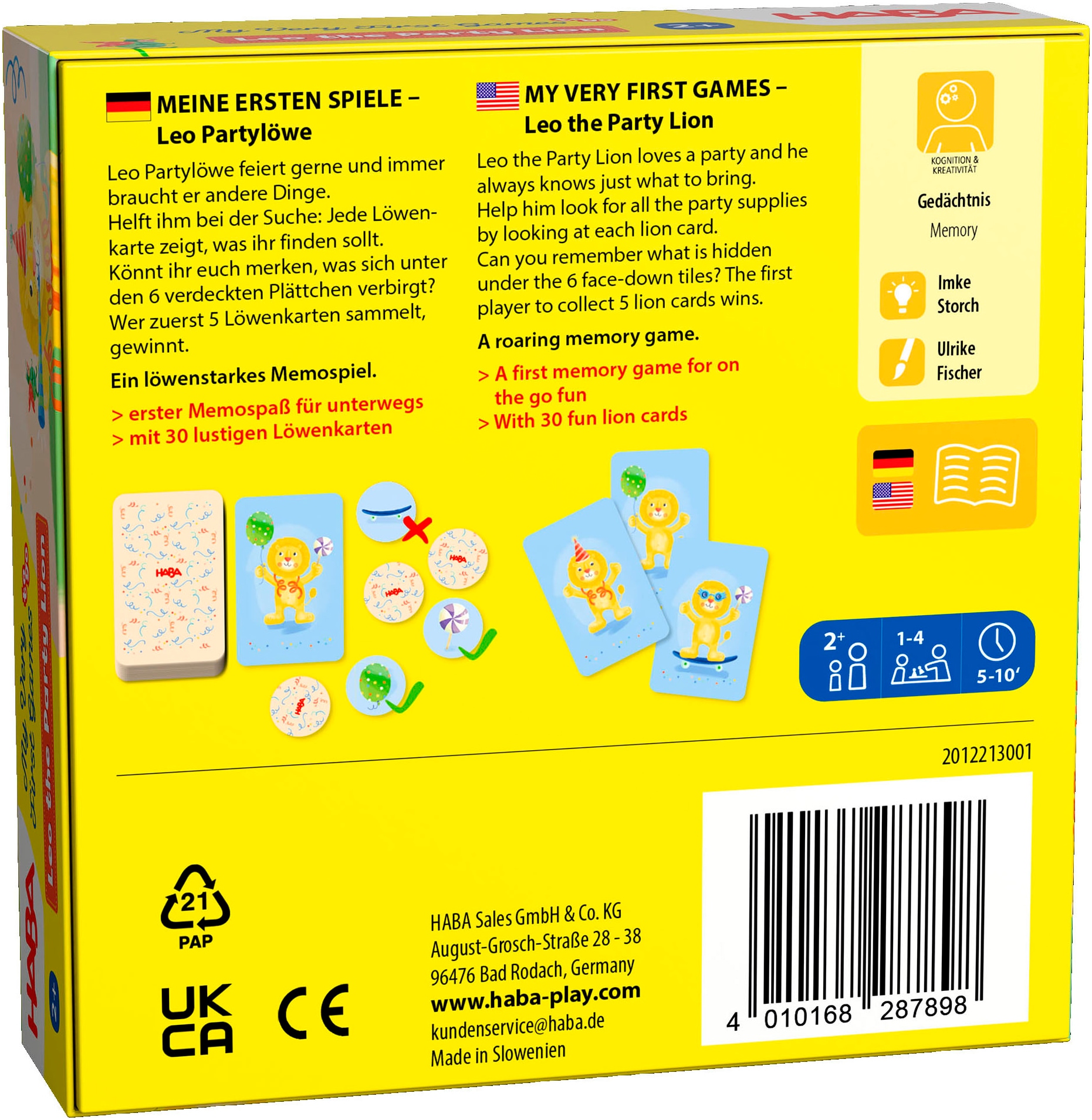 Haba Spiel »Meine ersten Spiele - Leo Partylöwe«