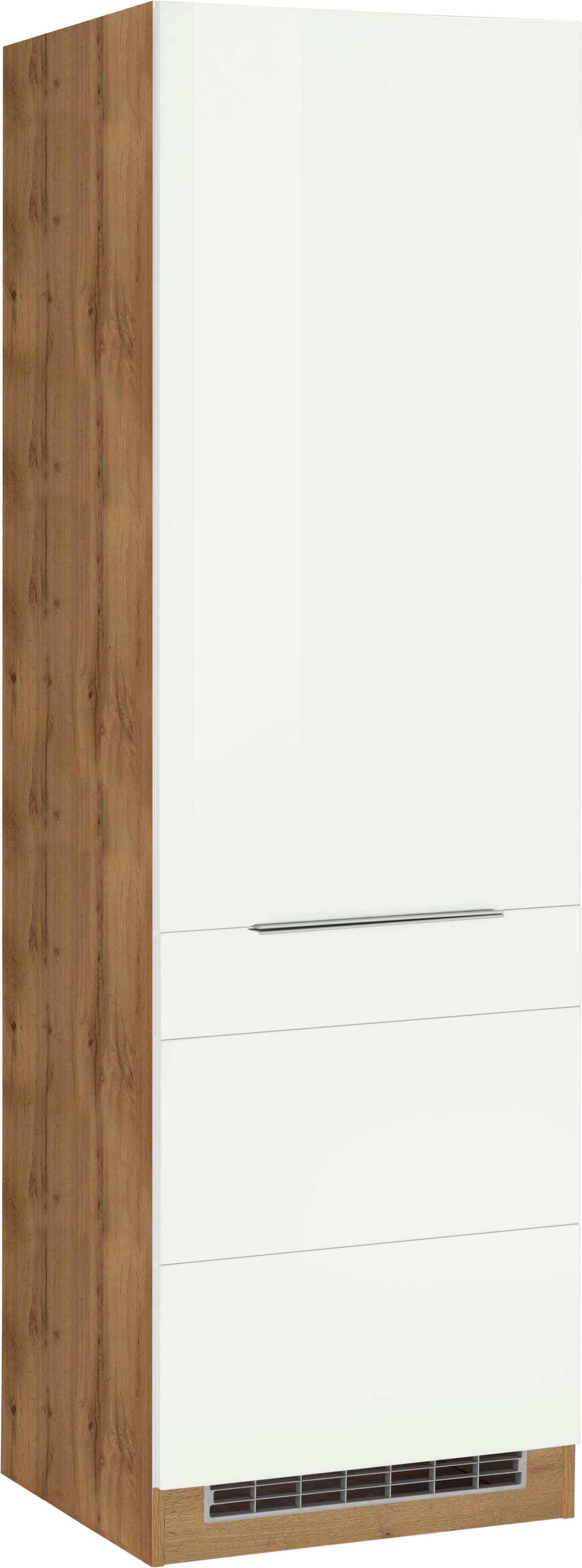 KOCHSTATION Kühlumbauschrank "KS-Brindisi", 60 cm breit, 200 cm hoch, hochwertige MDF Fronten