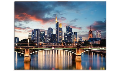 Glasbild »Frankfurt am Main Skyline II«, Deutschland, (1 St.)