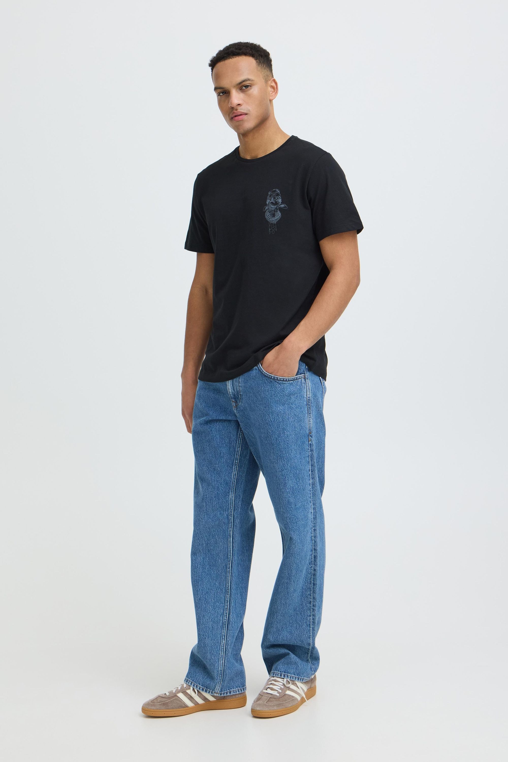 Blend Rundhalsshirt »BHJackson« Lässiges T-Shirt mit Backprint