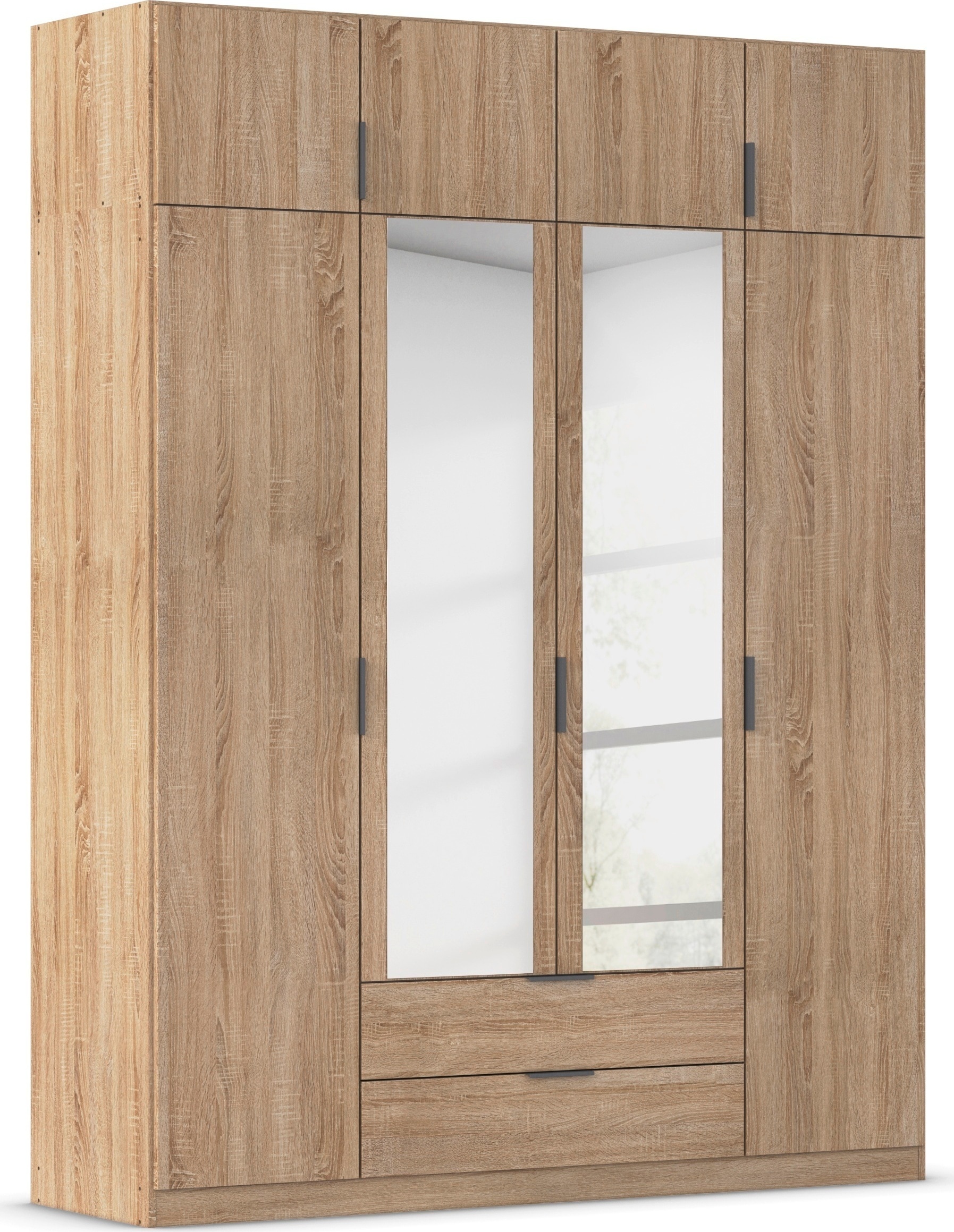 Kleiderschrank RAUCH, B:181cm H:235cm T:54cmeiche sonoma, Holzwerkstoff, Kinderzimmer, Schränke, "Drehtürenschrank Schrank Garderobe Ankleide