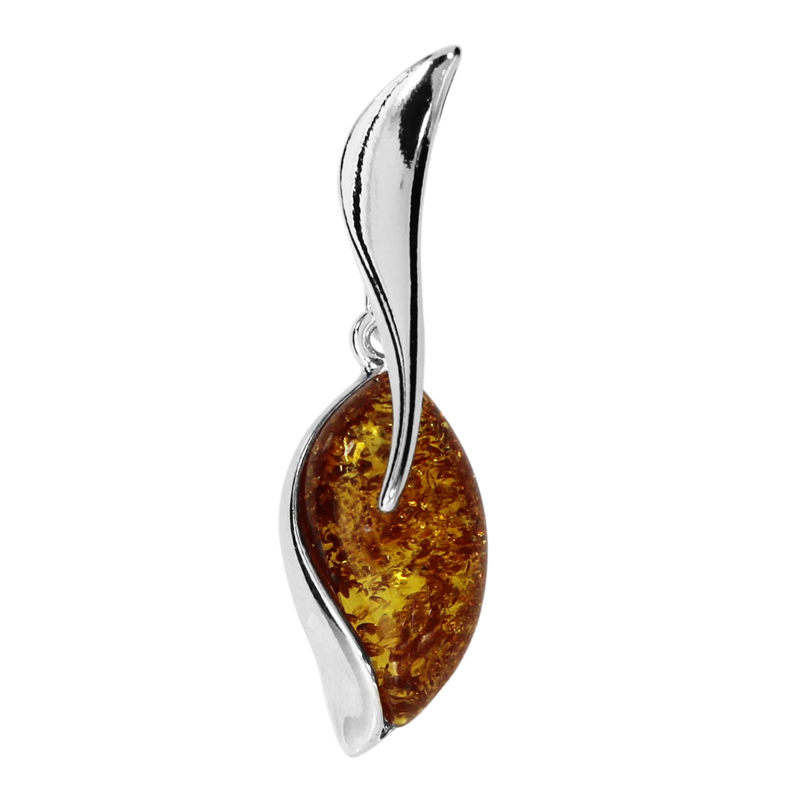 Kettenanhänger OSTSEE-SCHMUCK "- Elida - Silber 925/000 - Bernstein" Gr. 39, silber (silber 925, silberfarben, weiß), Schmuckanhänger, Damen, Silber 925 (Sterlingsilber), Kettenanhänger 4