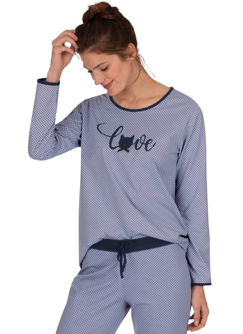 Schlafanzug »TRIGEMA Schlafshirt für Katzenliebhaber«