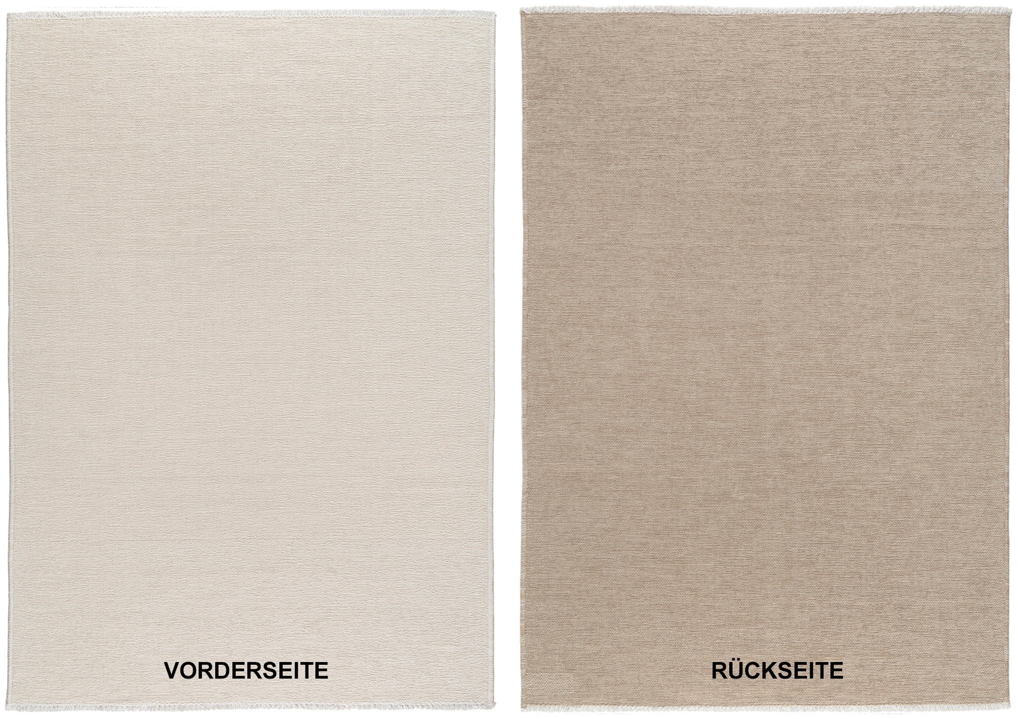 Teppich OCI DIE TEPPICHMARKE "JOKER OF COLORS", beige (creme, beige), B:120cm H:5mm L:170cm, Polyester, Teppiche, Teppich, Wendeteppich, weiche flache Oberfläche