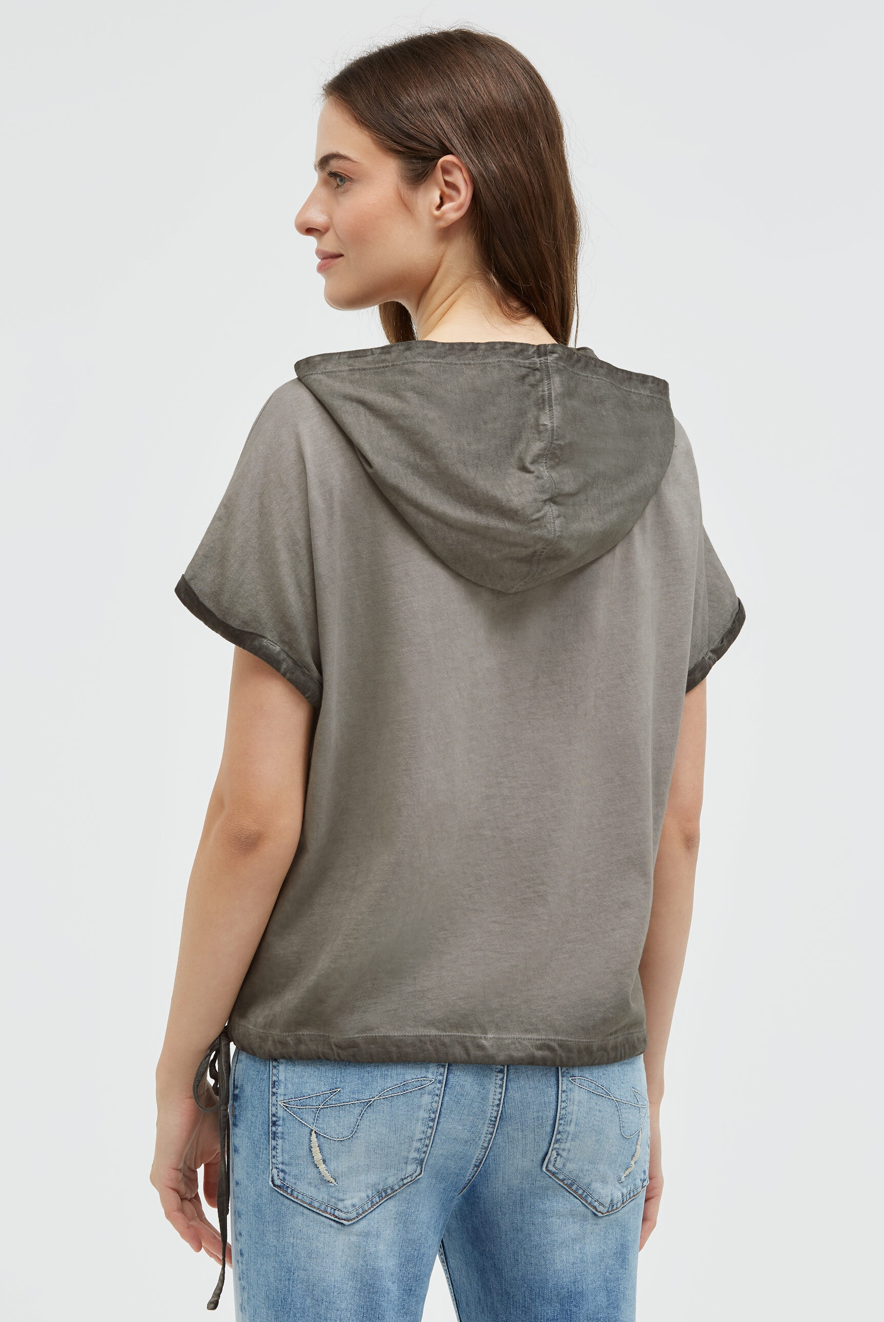 SOCCX Kapuzenshirt mit Bindeband am Saum