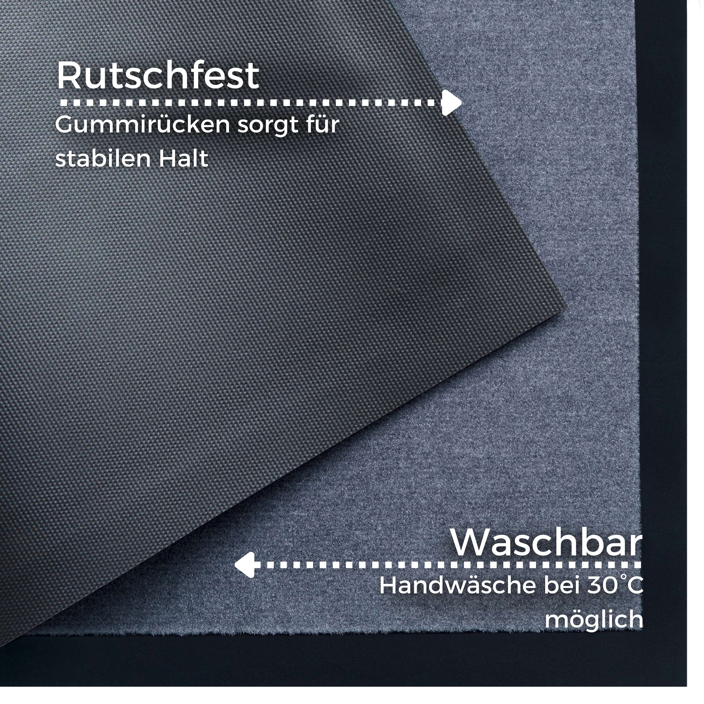 HANSE Home Fußmatte »Magne«, rechteckig, 5 mm Höhe, Schmutzfangmatte, Türmatte, In- und Outdoor, Schrift, Läufer, waschbar