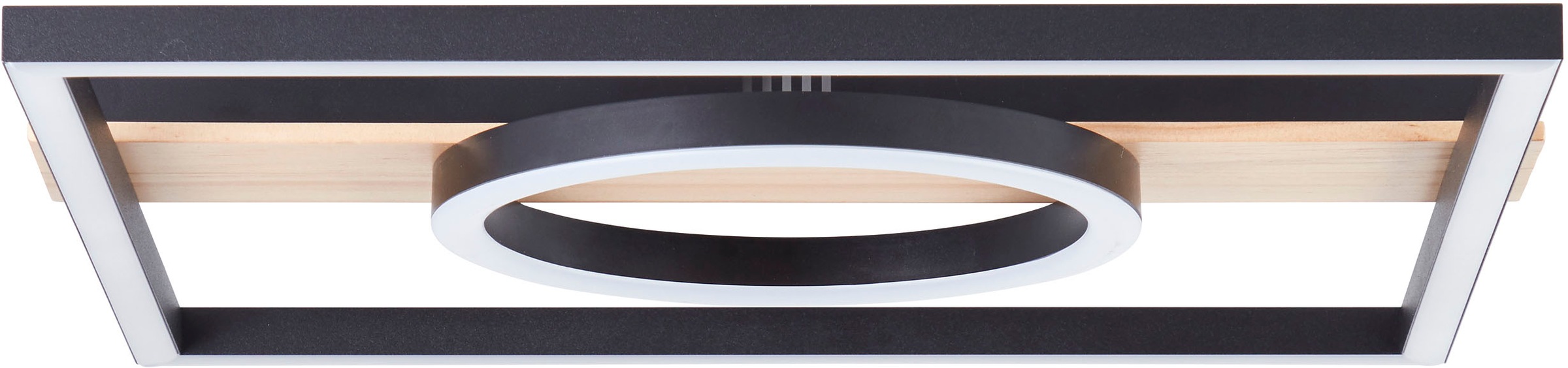 BreLight LED Deckenleuchte »Maureen«, mit Holzakzent, 40 x 42 cm, 2700 lm, 3000 K warmweiß, Holz/Metall