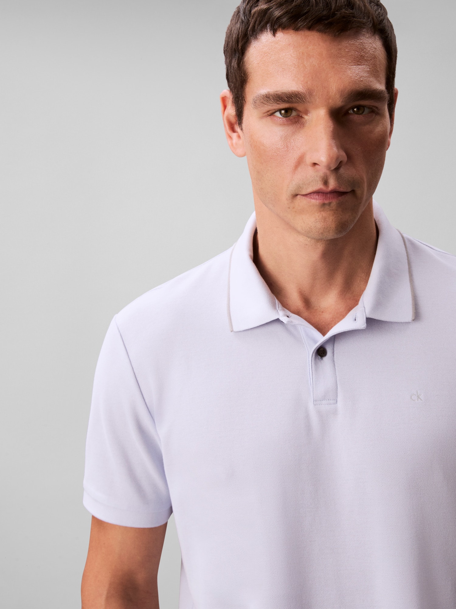Calvin Klein Poloshirt »SS RFND PQ TPPD CLSS«, Mit Rundhalsausschnitt