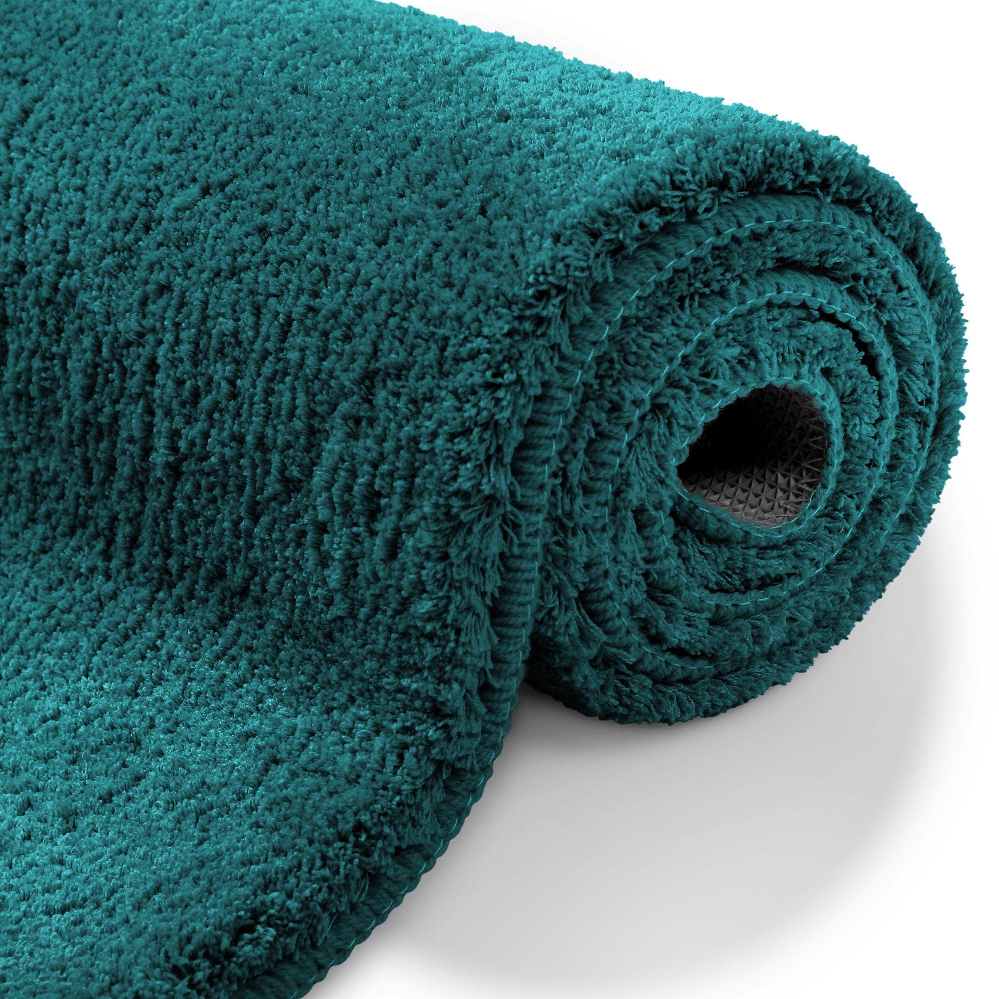 my home Badematte »Neele«, rutschhemmend beschichtet, schnell trocknend, Badteppich, getuftet, modern, Uni, antirutsch, flauschig, hochflor