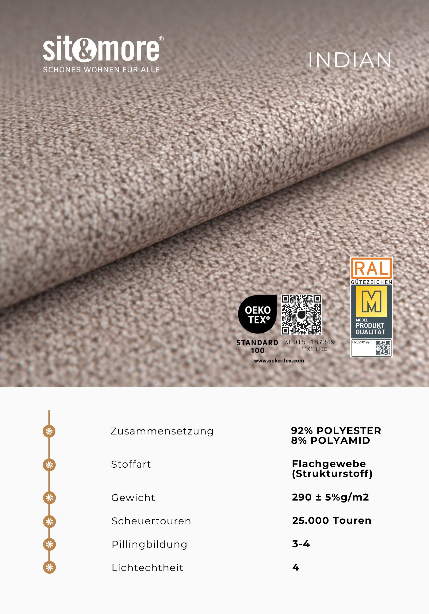 sit&more Wohnlandschaft »Cabrio U-Form, B: 359 cm, mit Sitztiefen-, Arm- & Kopfteilverstellung« 3 Nierenkissen, Federkern, optional Bettfunktion und Stauraum