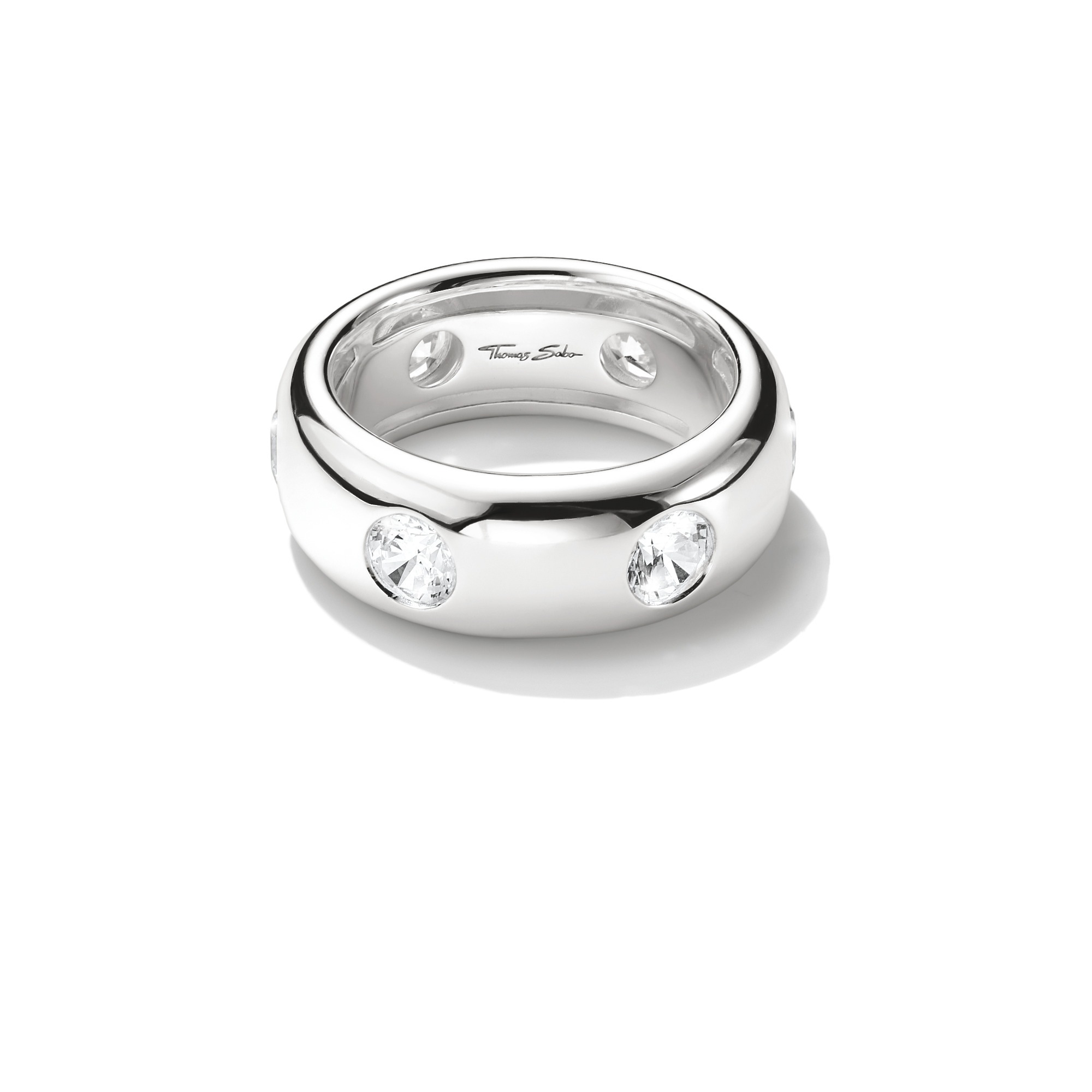 THOMAS SABO Fingerring »Bold Elegance Bandring silber« mit Zirkonia (synth.)