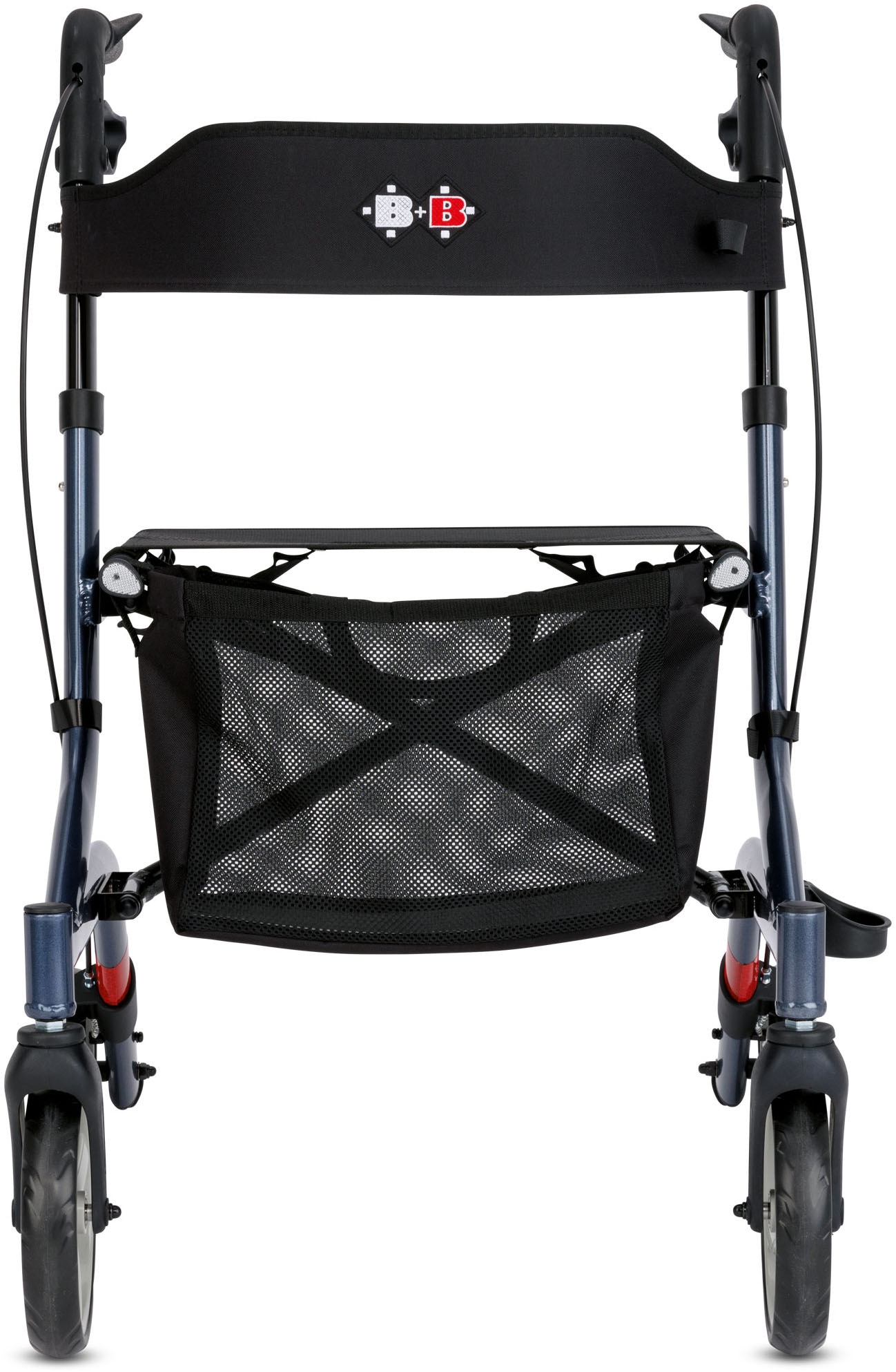 Bischoff & Bischoff Rollator »Capero Rollator«, faltbare Senioren Gehhilfe mit Rückengurt, Tasche und Stockhalter