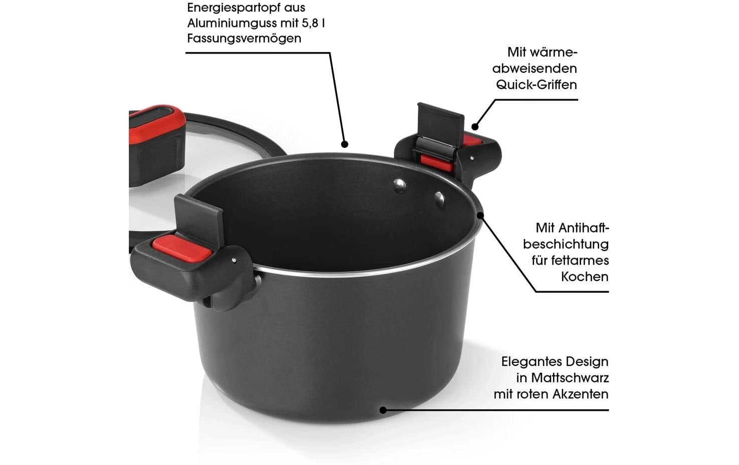 GOURMETmaxx Kochtopf »GOURMETmaxx, Aluminiumguss, 5,8 l«