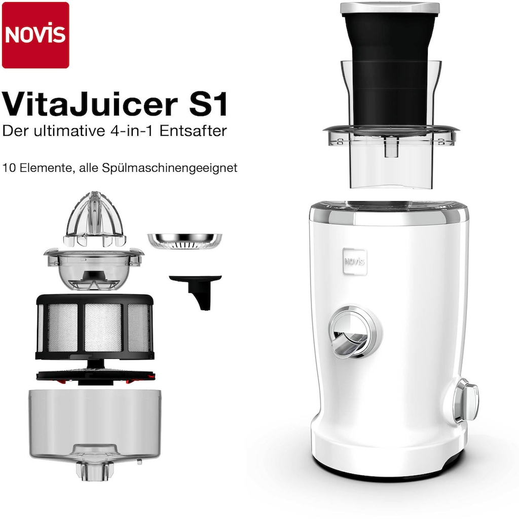 NOVIS Entsafter »VitaJuicer S1 weiß«, 240 W