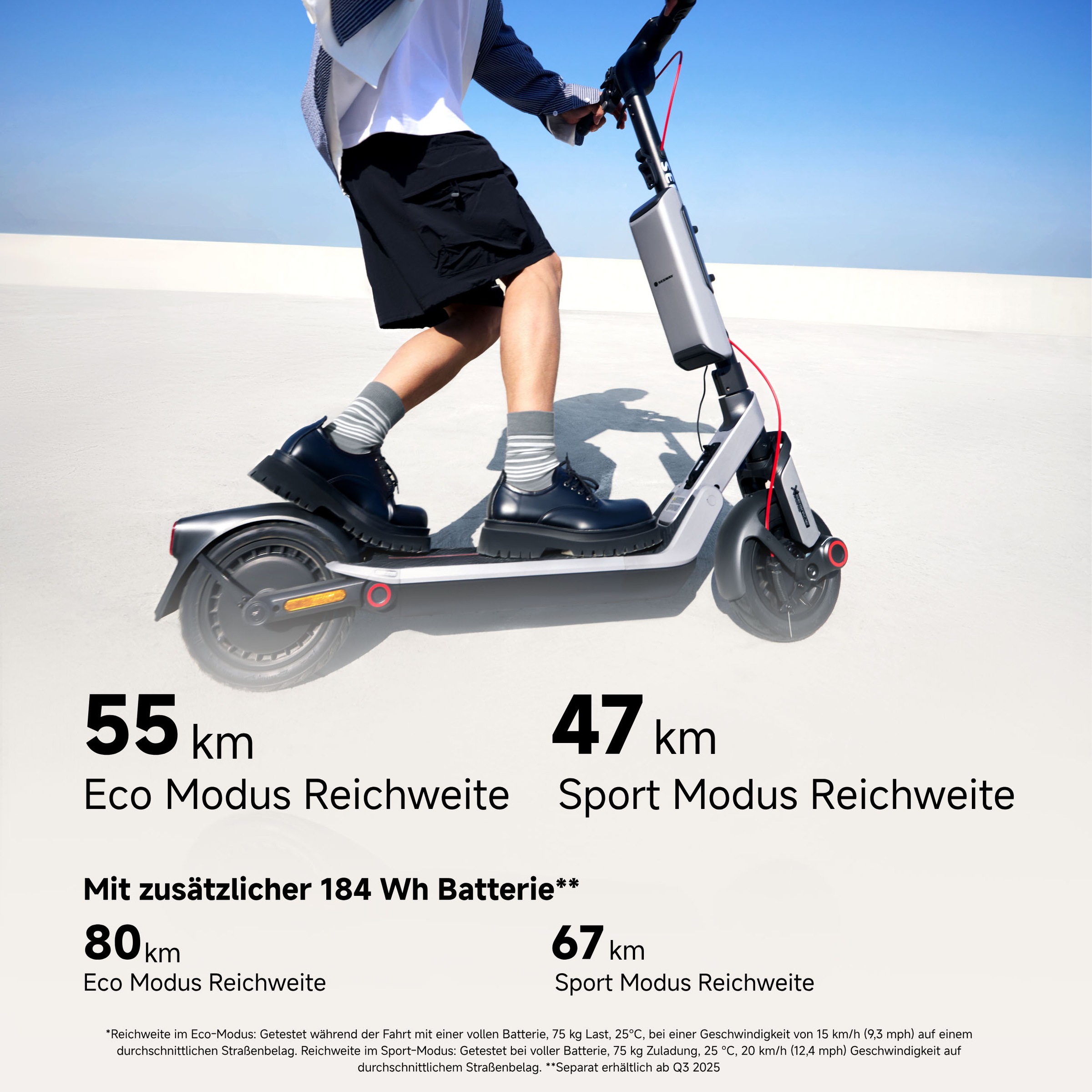 Segway E-Scooter »E3 Pro D«, Schlauchlose selbstabdichtende Reifen