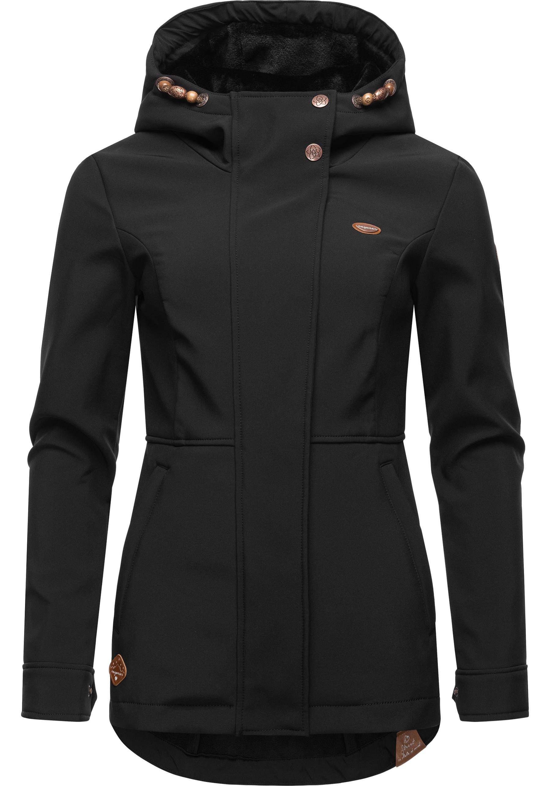 Ragwear Softshelljacke "Yba", mit Kapuze, sportliche Damen Outdoorjacke mit Kapuze