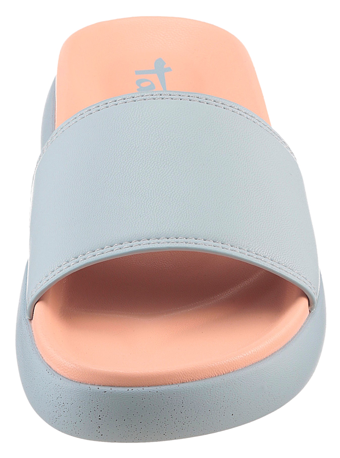 Tamaris Pantolette, Plateau, Sommerschuh, Schlappen mit kleinem Gummizug an der Bandage