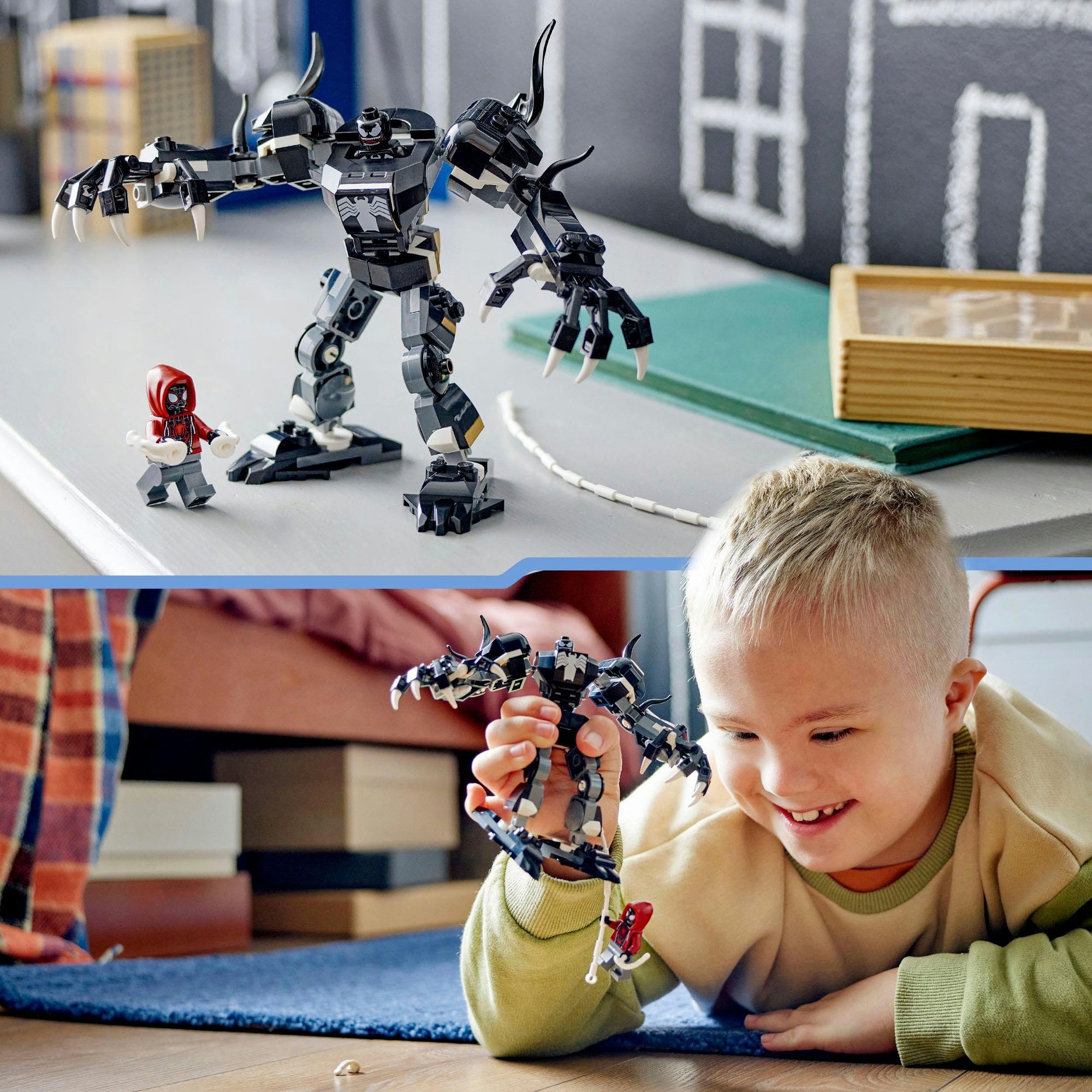 LEGO® Konstruktionsspielsteine »Venom Mech vs. Miles Morales (76276), LEGO Super Heroes«, (134 St.), Made in Europe