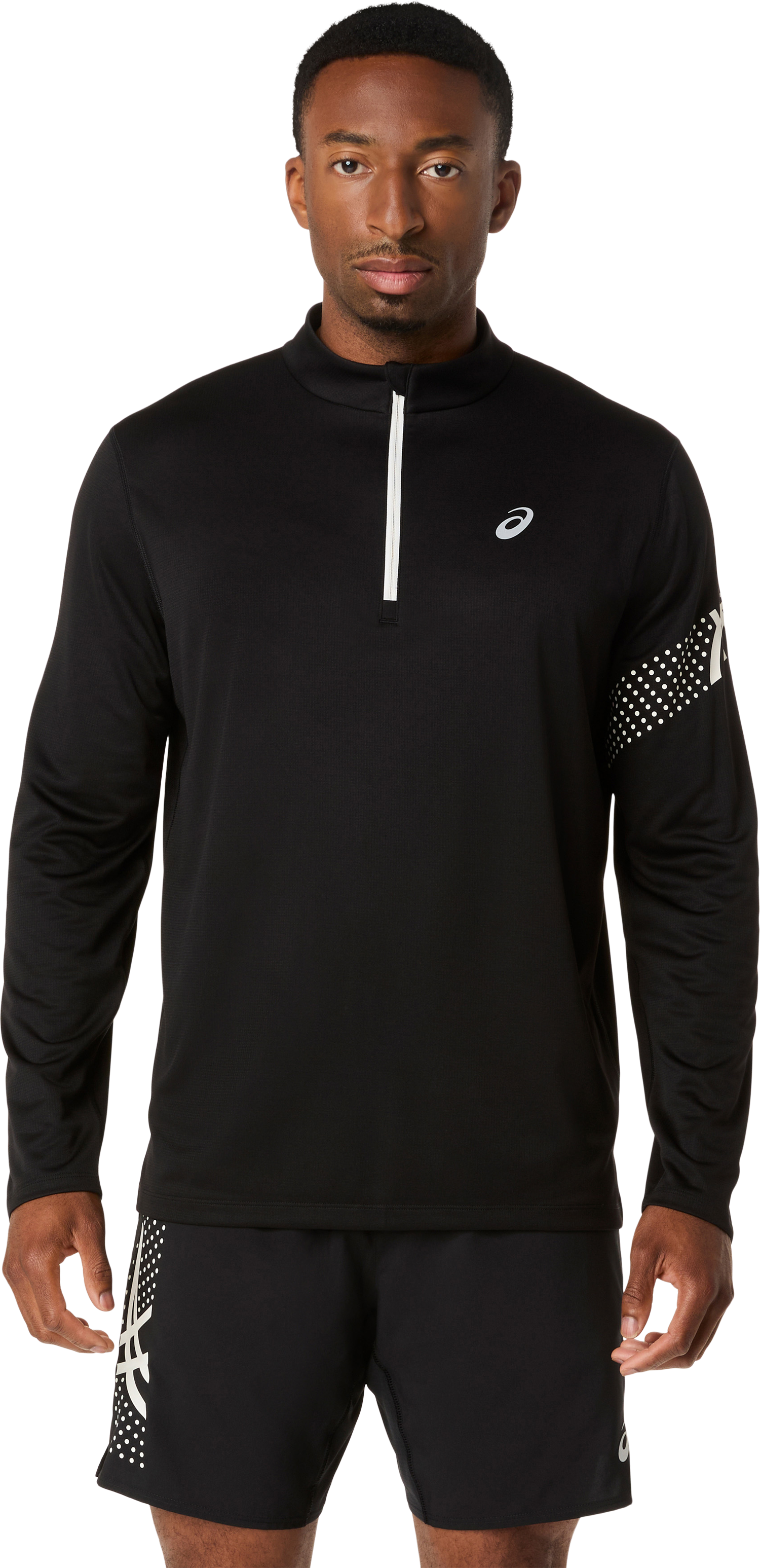 Asics Laufshirt "ICON LS 1/2 ZIP TOP" Schnelltrocknend, Atmungsaktiv, Reflektierend