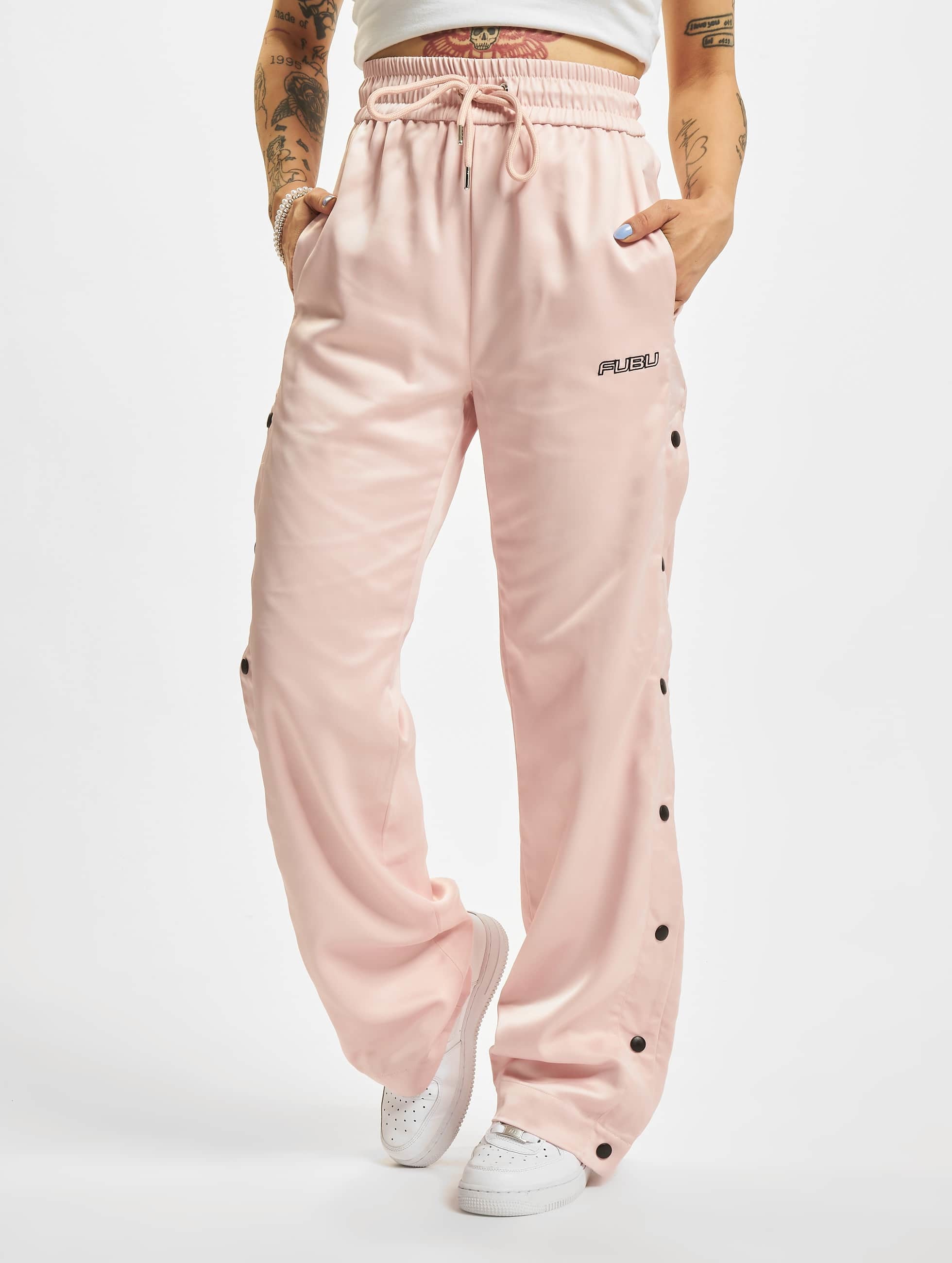 Fubu Stoffhose "Fubu Damen FW222-012-1 FUBU Corporate Satin Track Pants" günstig online kaufen