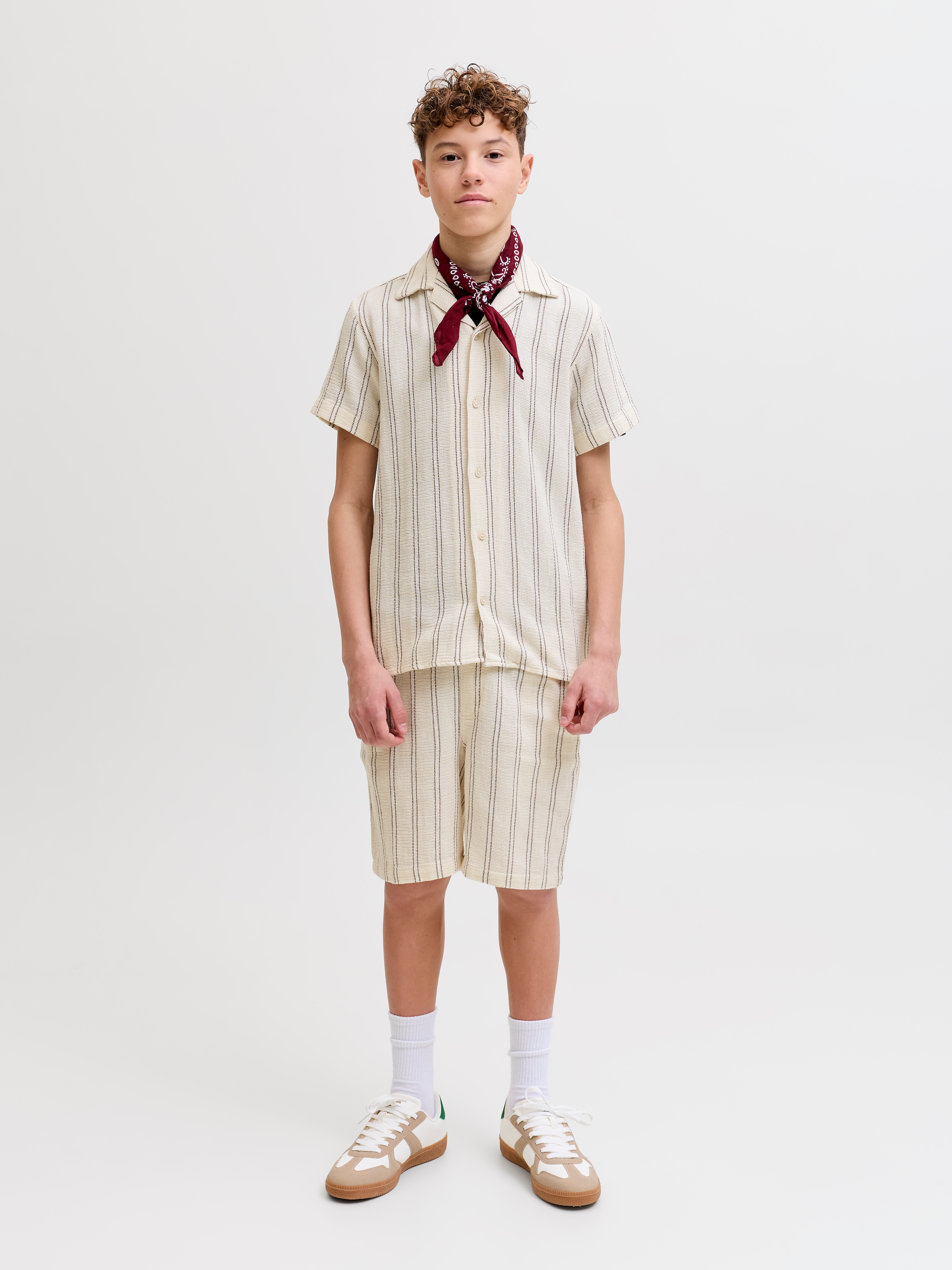 Jack & Jones Junior Kurzarmhemd »JORCOBA STRIPE RESORT SHIRT SS SN JNR«