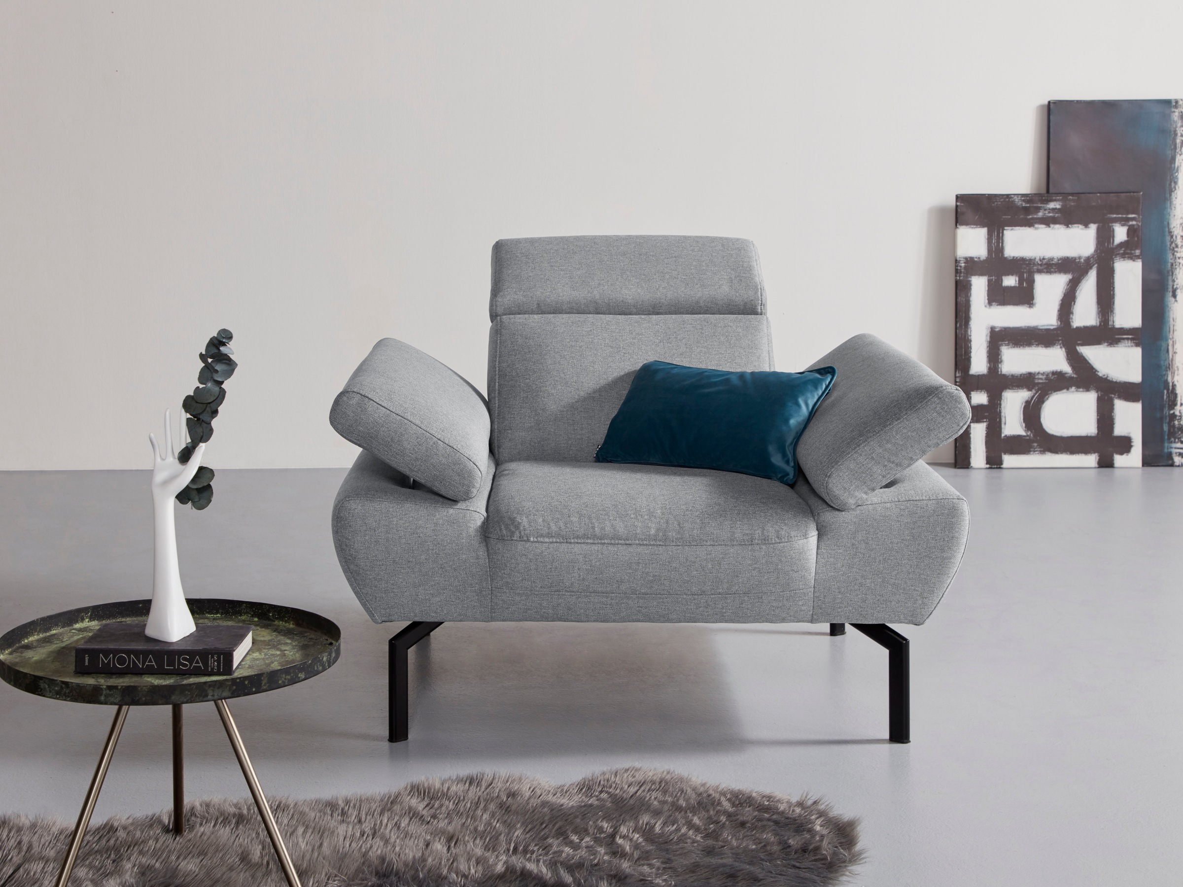 Places of Style Sessel »Trapino Luxus«, wahlweise mit Rückenverstellung, Luxus-Microfaser in Lederoptik
