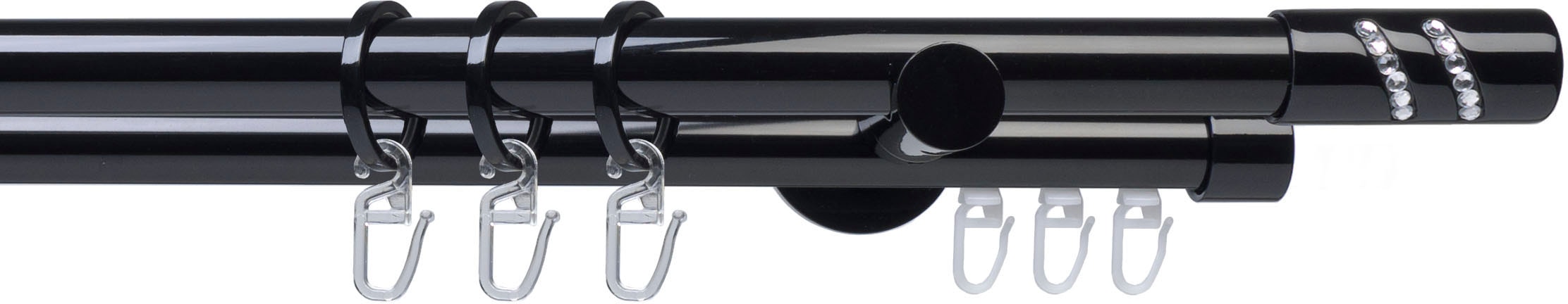 Liedeco Gardinenstange "Fertigstilgarnitur 20 mm Piano Boston" Ø 20 mm 2 lä günstig online kaufen