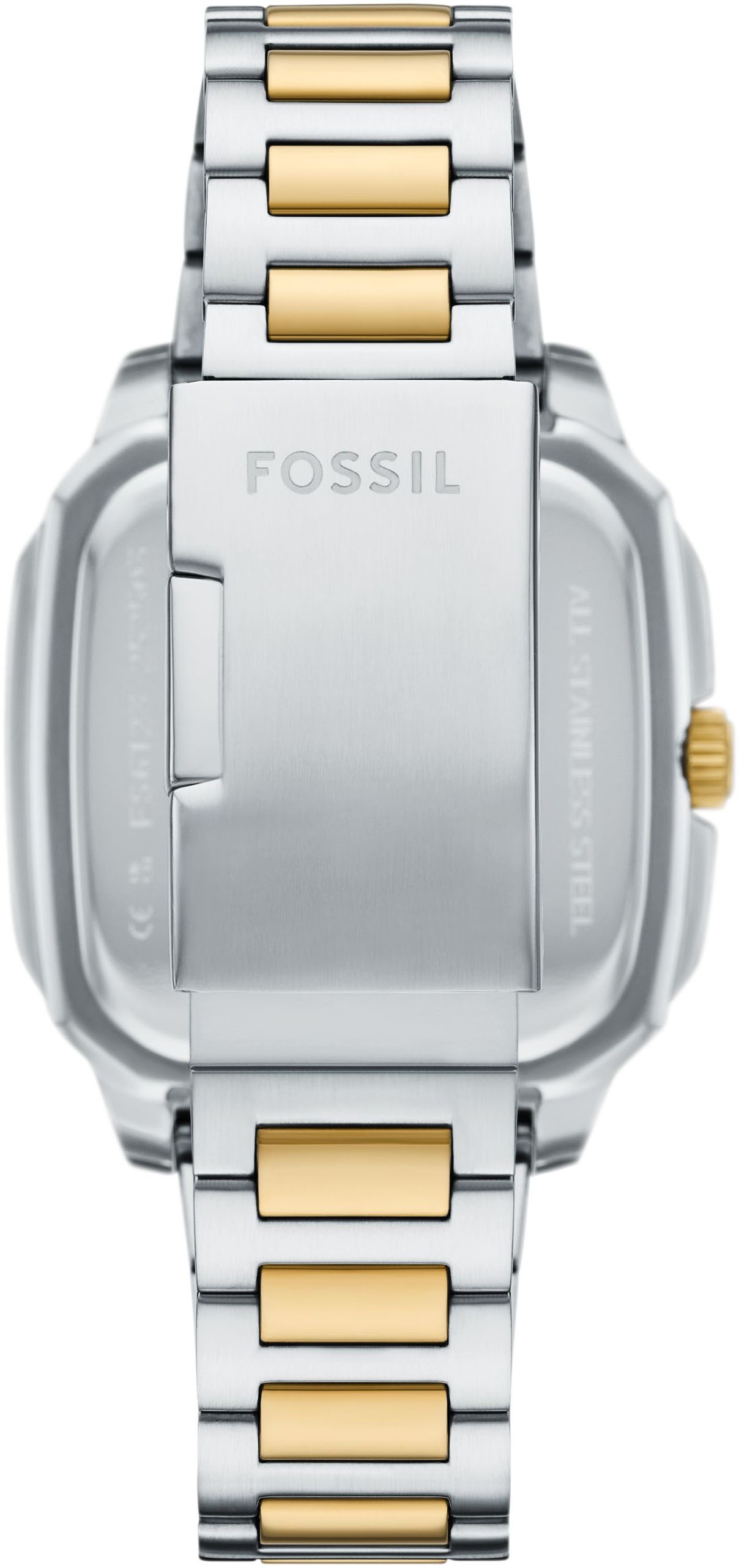 Fossil Quarzuhr »CROSBY«, Armbanduhr, Herrenuhr, Edelstahlarmband, analog, Tag