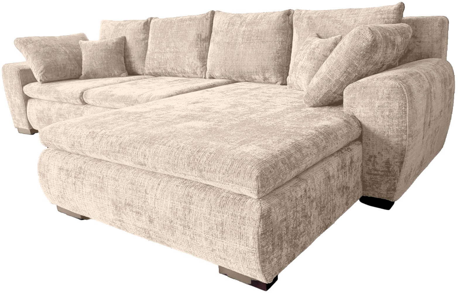 Home affaire Ecksofa "Cara Mia L-Form, B: 325 cm" mit 4 Zierkissen, optiona günstig online kaufen
