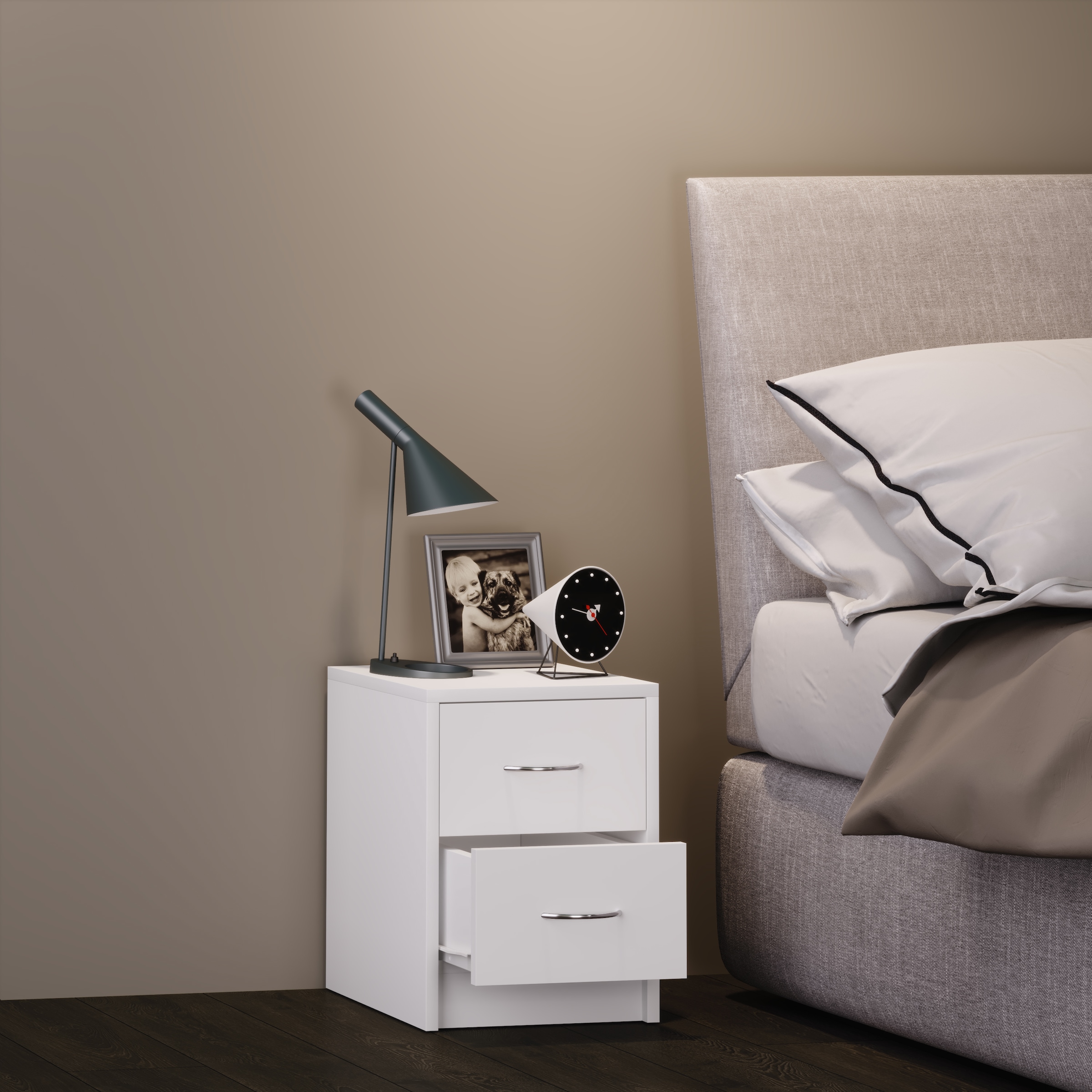 VCM Nachttisch »Holz Nachtschrank Nachttisch Schublade Boxal Mini«