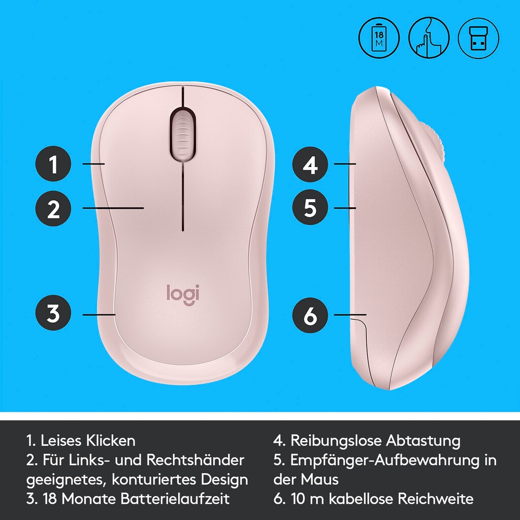 Logitech Maus »M220«, kabellos