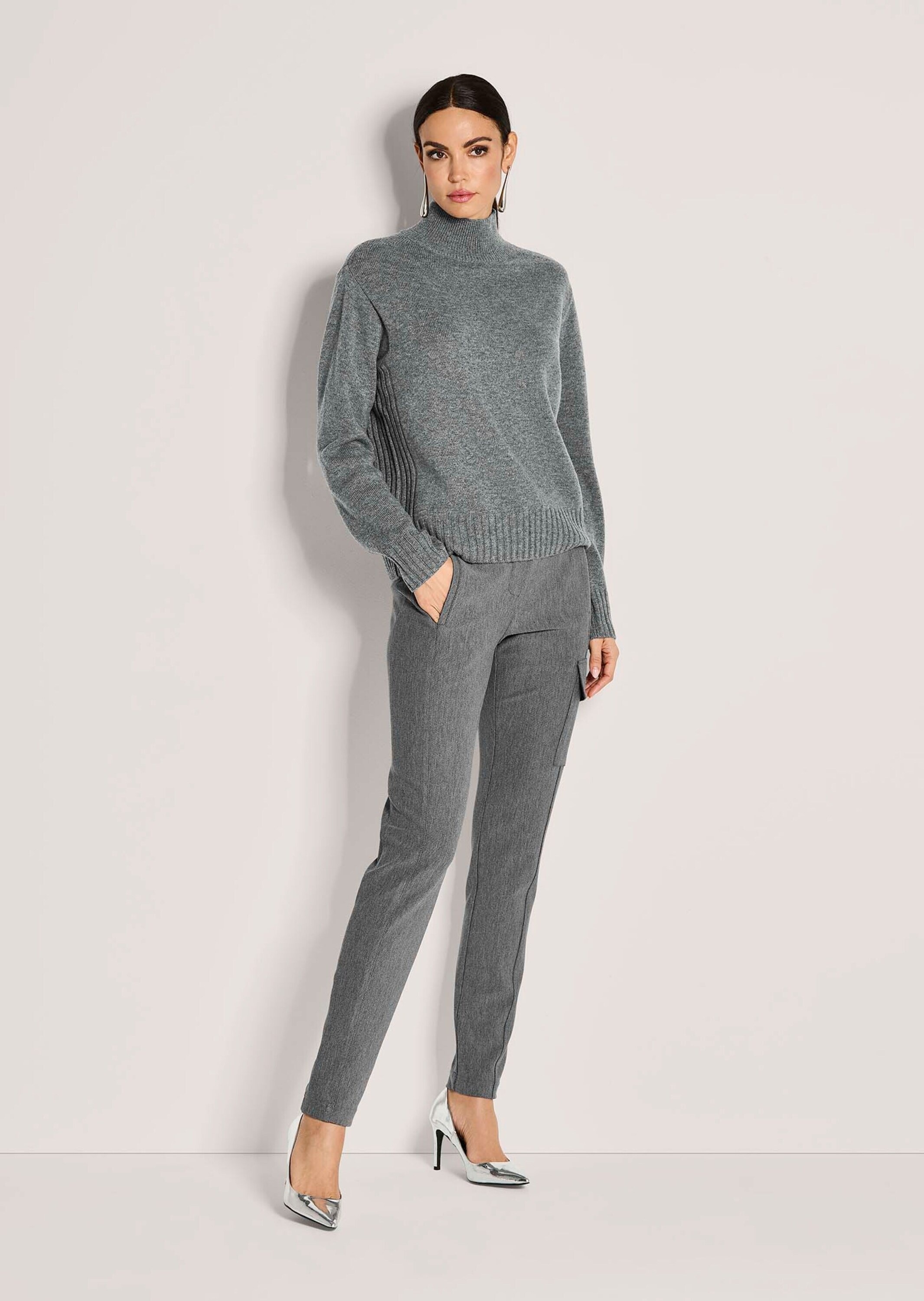 MADELEINE Longpullover "Strickpullover Stilvoller Kaschmirpullover mit Steh günstig online kaufen