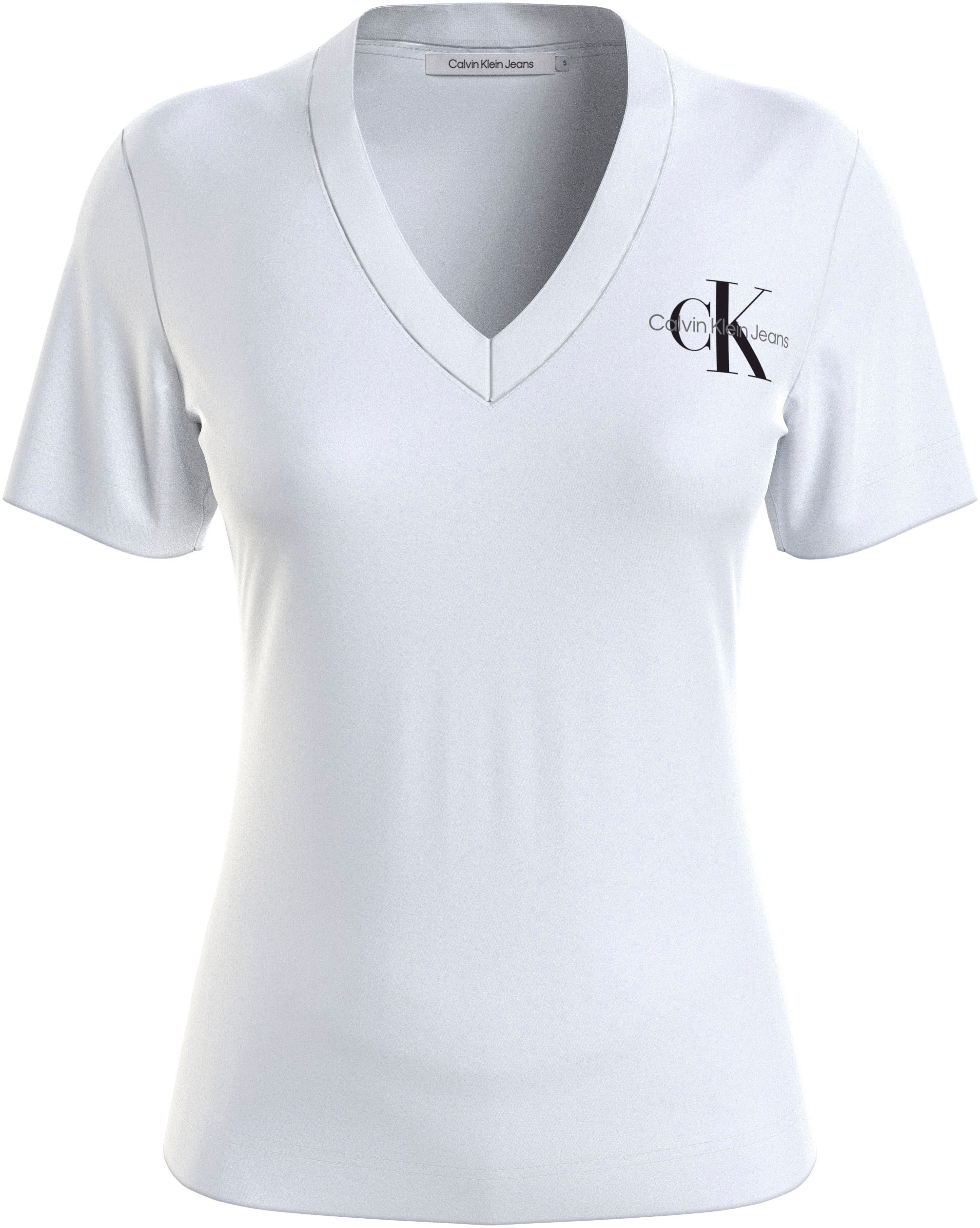 Calvin Klein V-NECK TEE« MONOLOGO Jeans T-Shirt SLIM BAUR Plus bestellen für »PLUS 