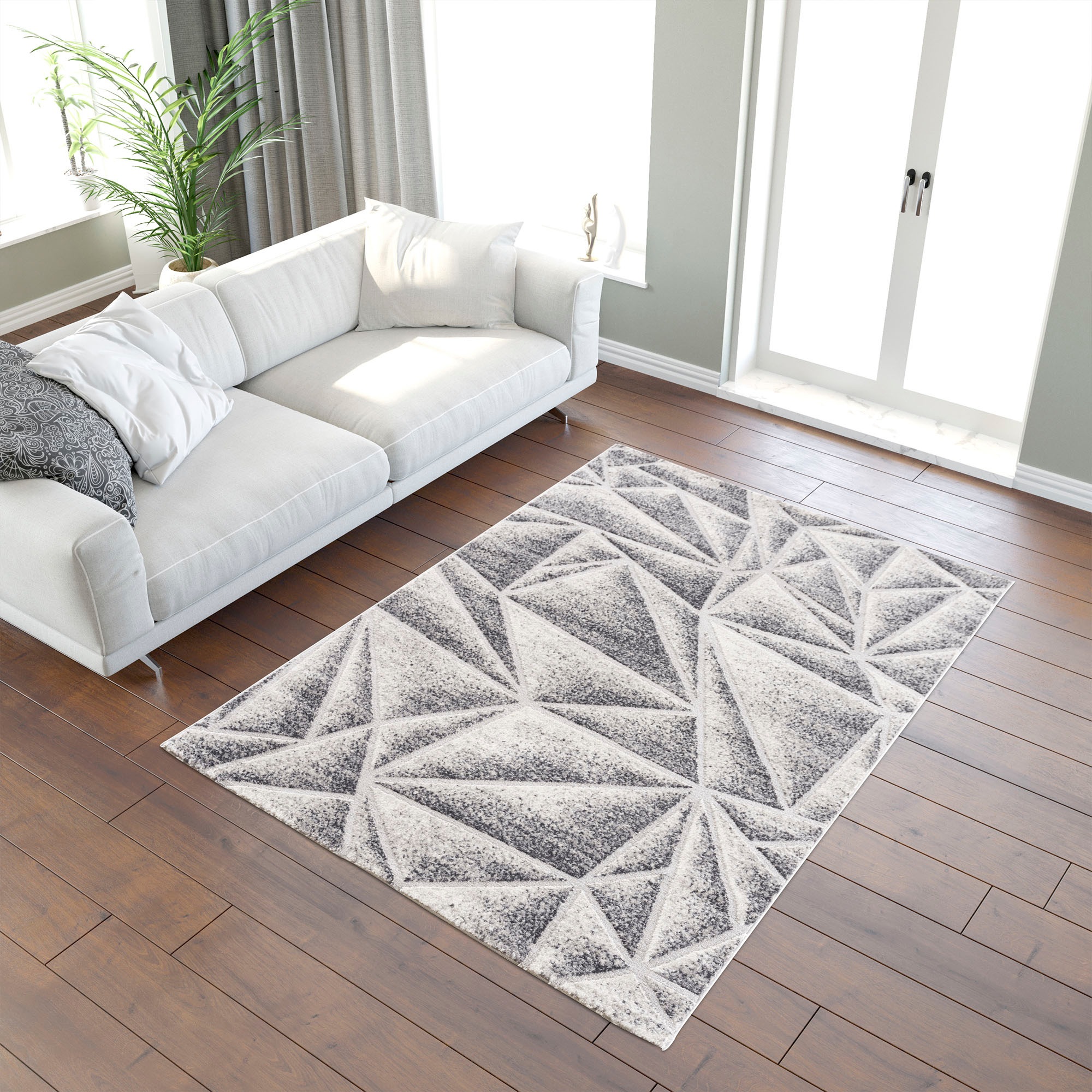 Sanat Teppich »Evra 7004«, rechteckig, 22 mm Höhe, Wohnzimmer, Kurzflor, modern, Läufer