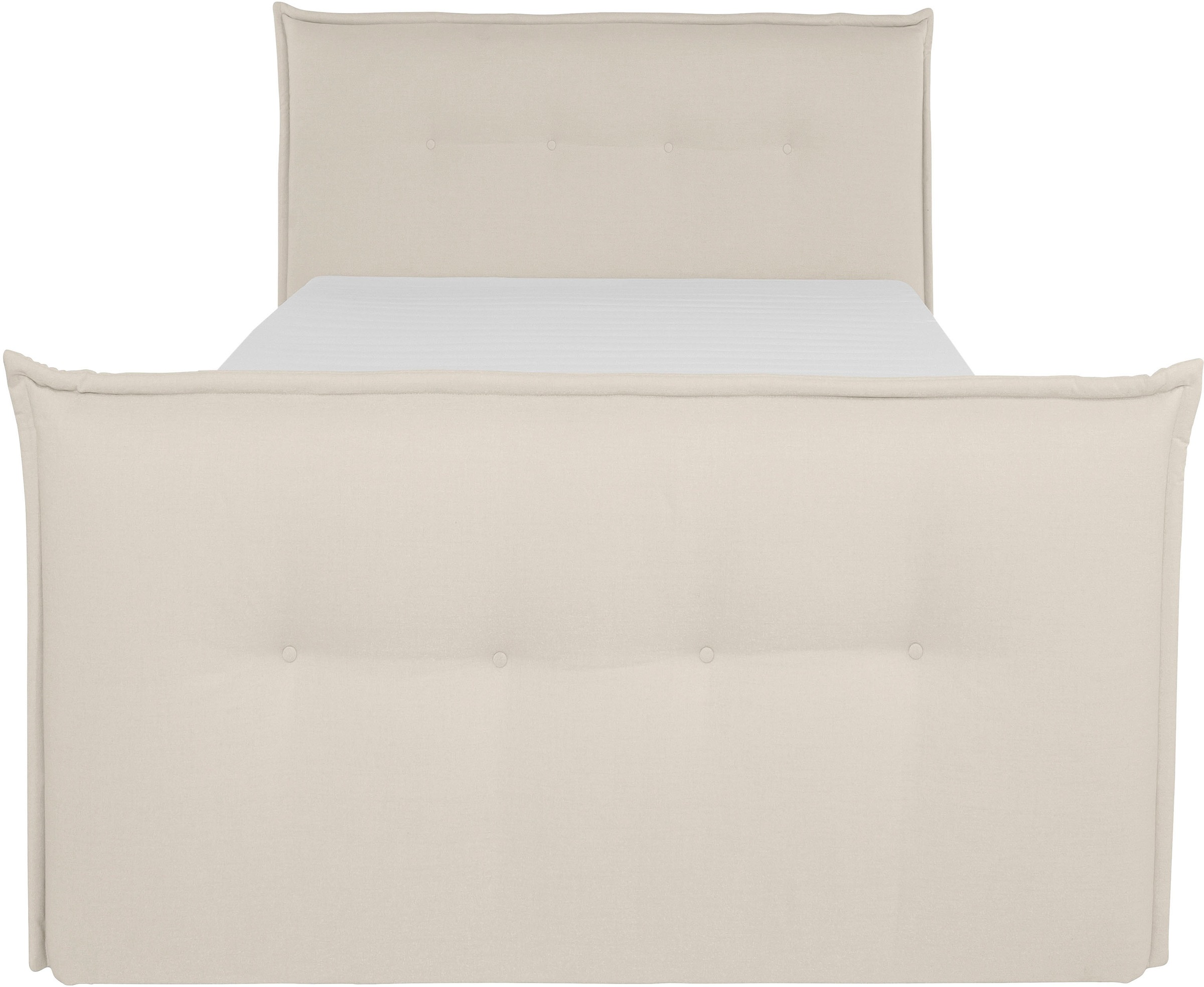 Boxbett HOME AFFAIRE "Kederleicht", beige, B:155cm L:226cm, Komplettbetten, Boxspringbett, inklusive Fußteil, Bettkasten & Topper, in 4 Breiten und 2 Härtegraden 3