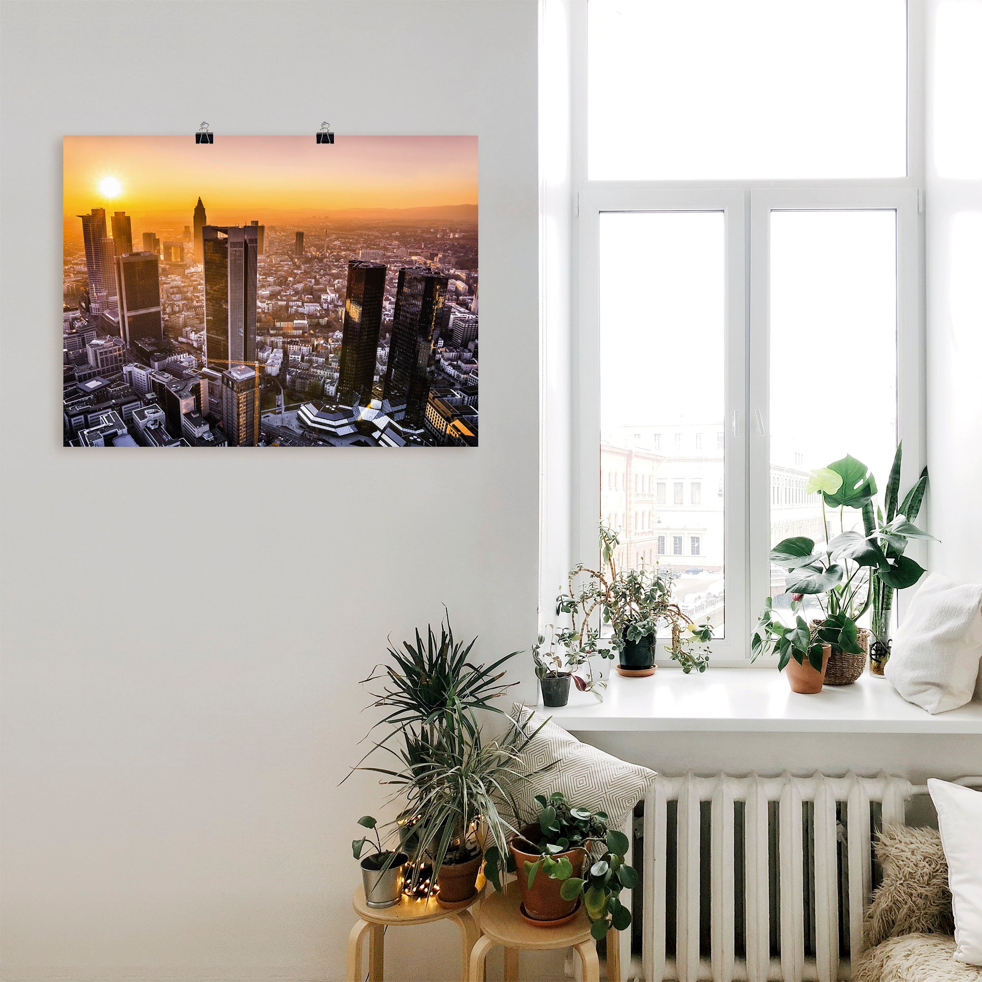 Artland Leinwandbild »Frankfurt am Main Panorama I«, Deutschland, (1 St.), auf Keilrahmen gespannt