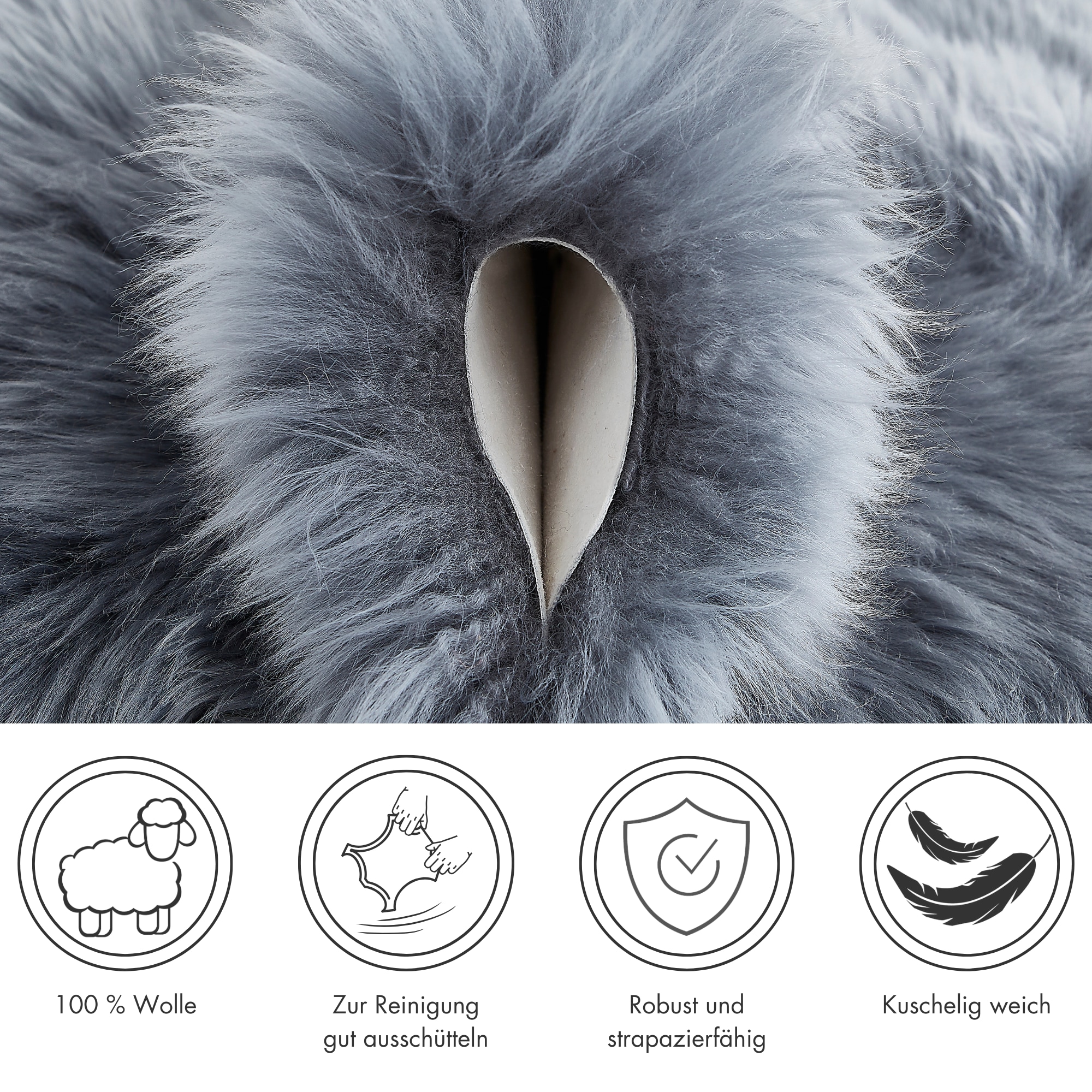 LUXOR living Fellteppich »Schaffell Namika«, fellförmig, 50 mm Höhe, echtes Lammfell, weich & flauschig, große Farbauswahl, in 2 Größen